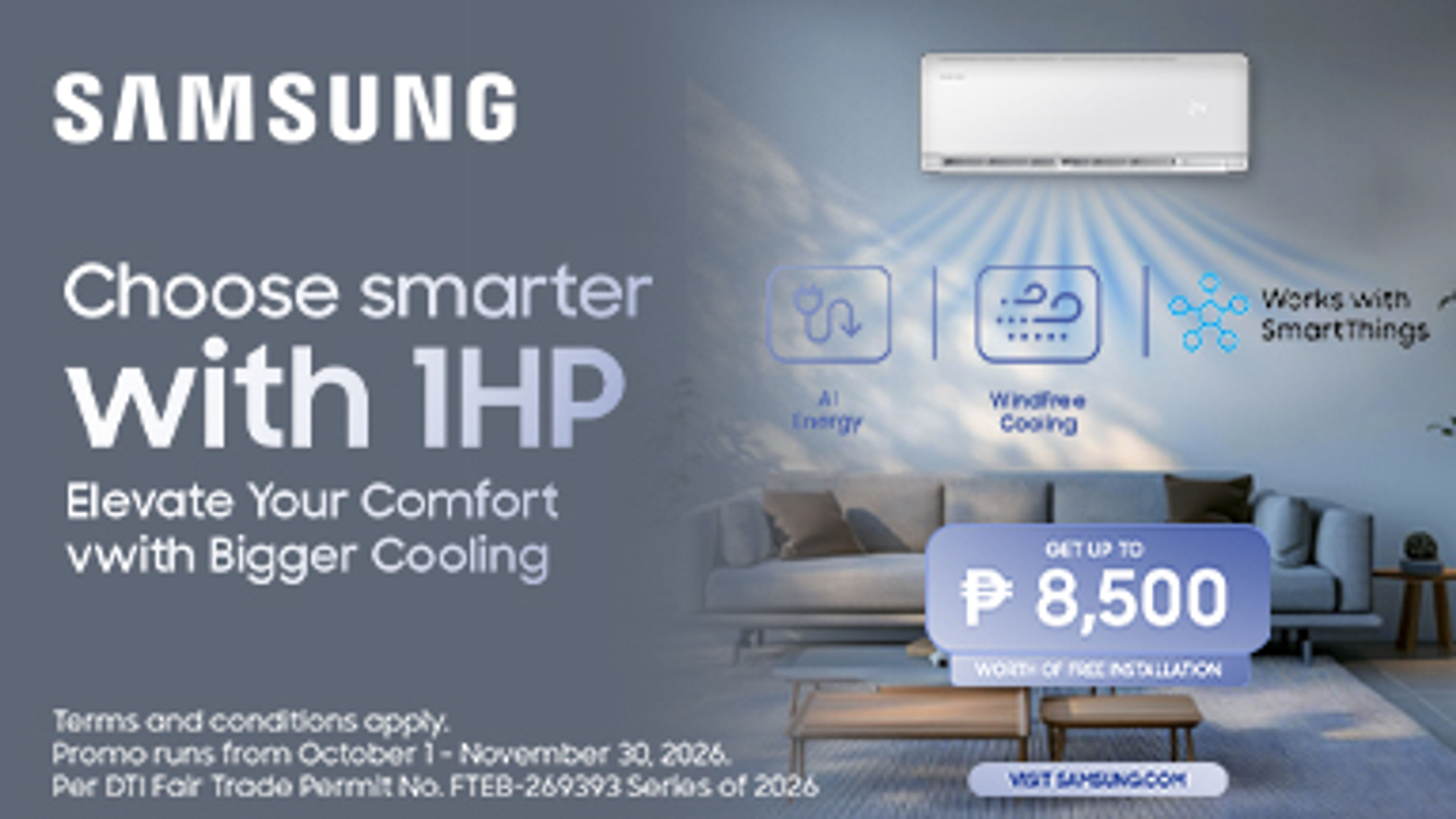 Samsung Wall-Mount Air Conditioner Wi-Fi