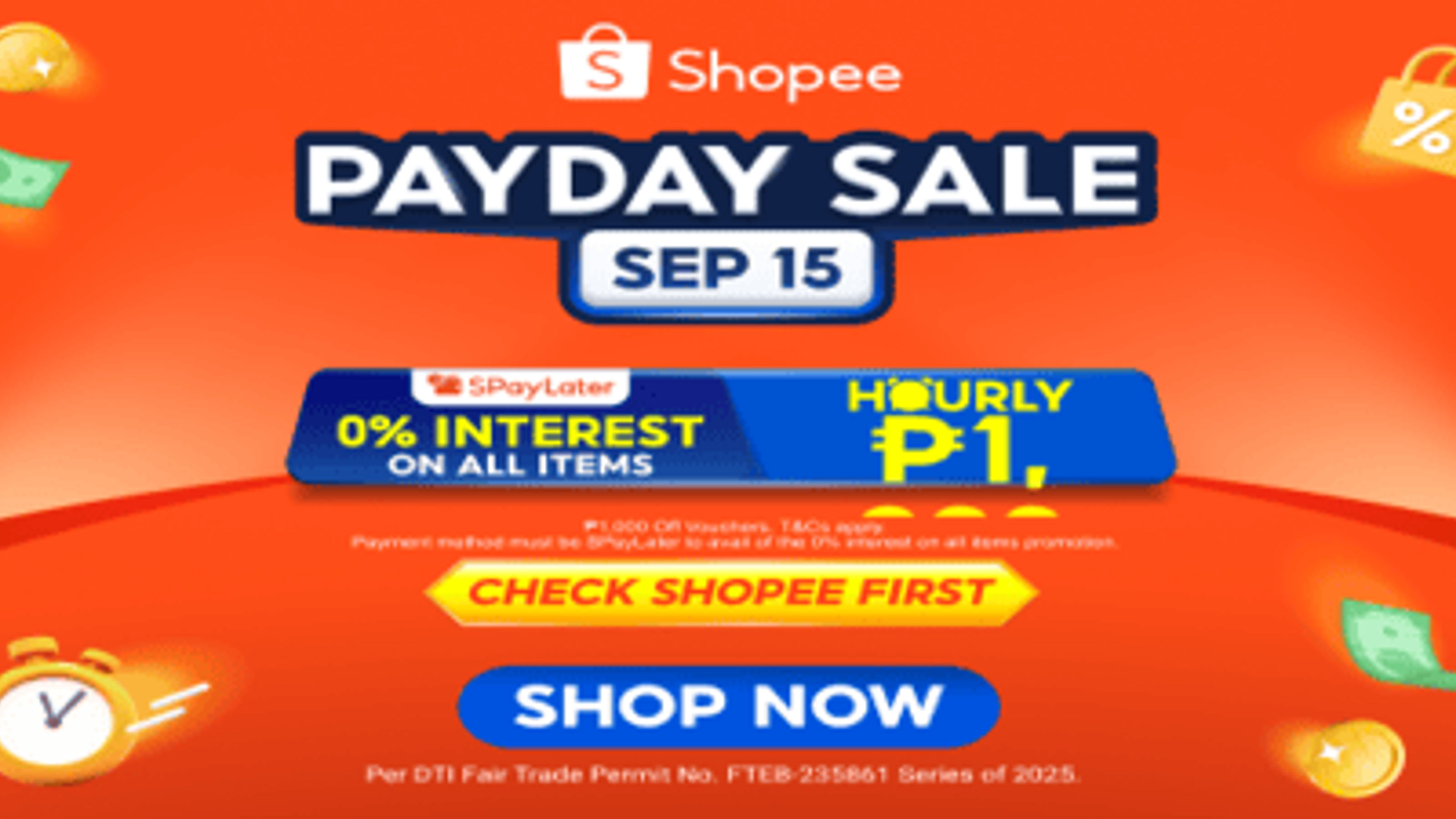 Isang banner na imahe ng Shopee 9.9 Sale.