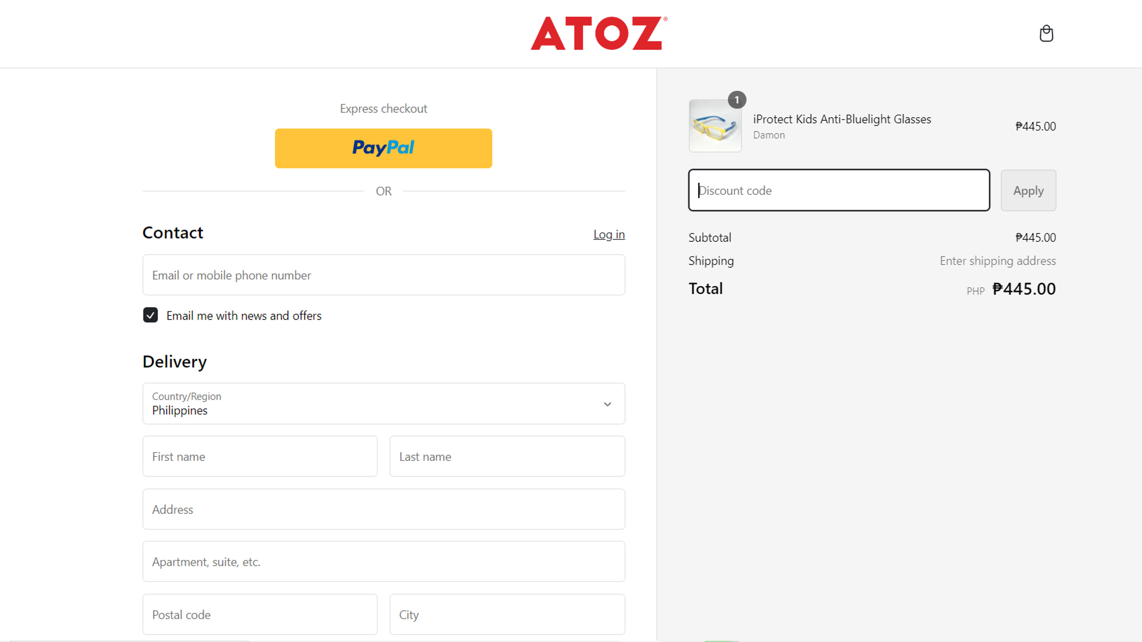 How to use coupon for Atoz