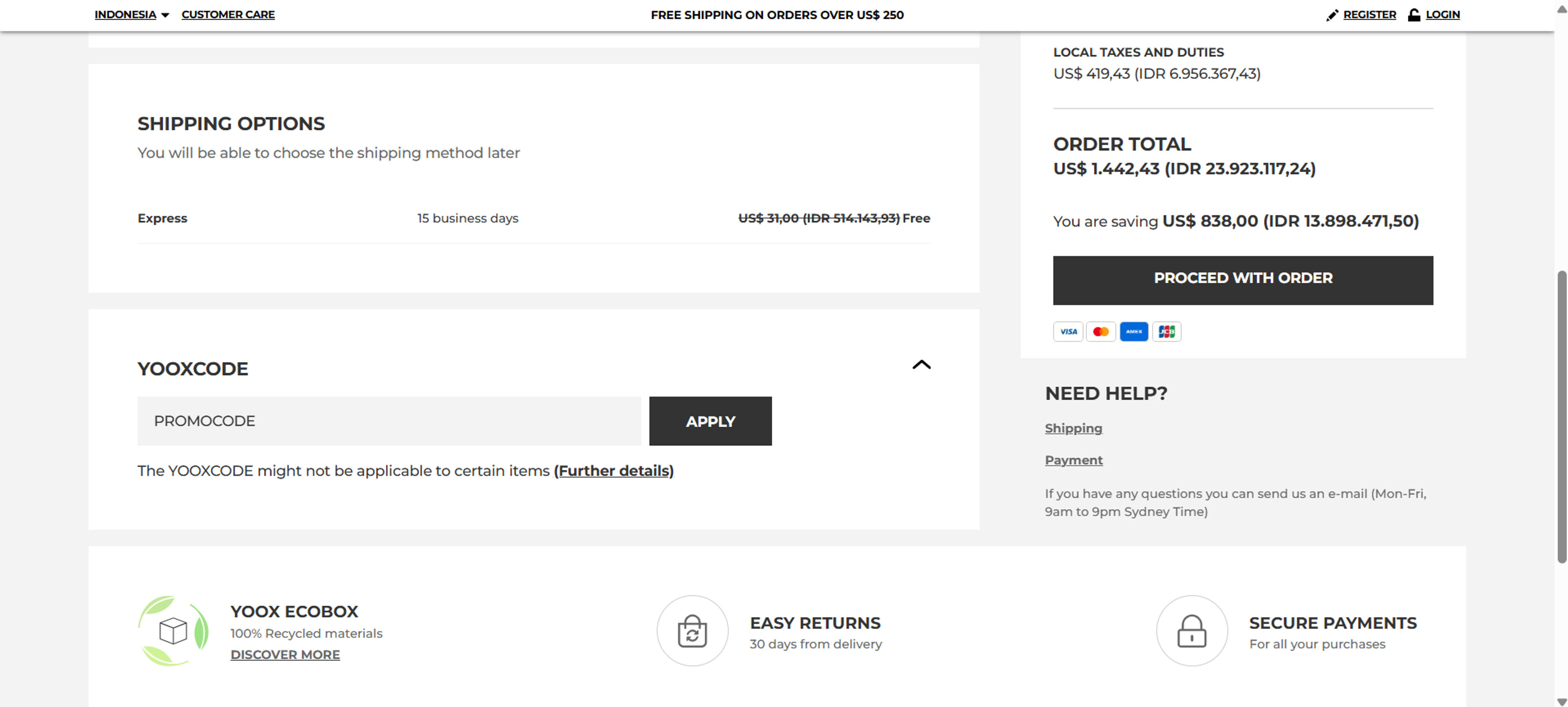 How to use Coupon for Yoox