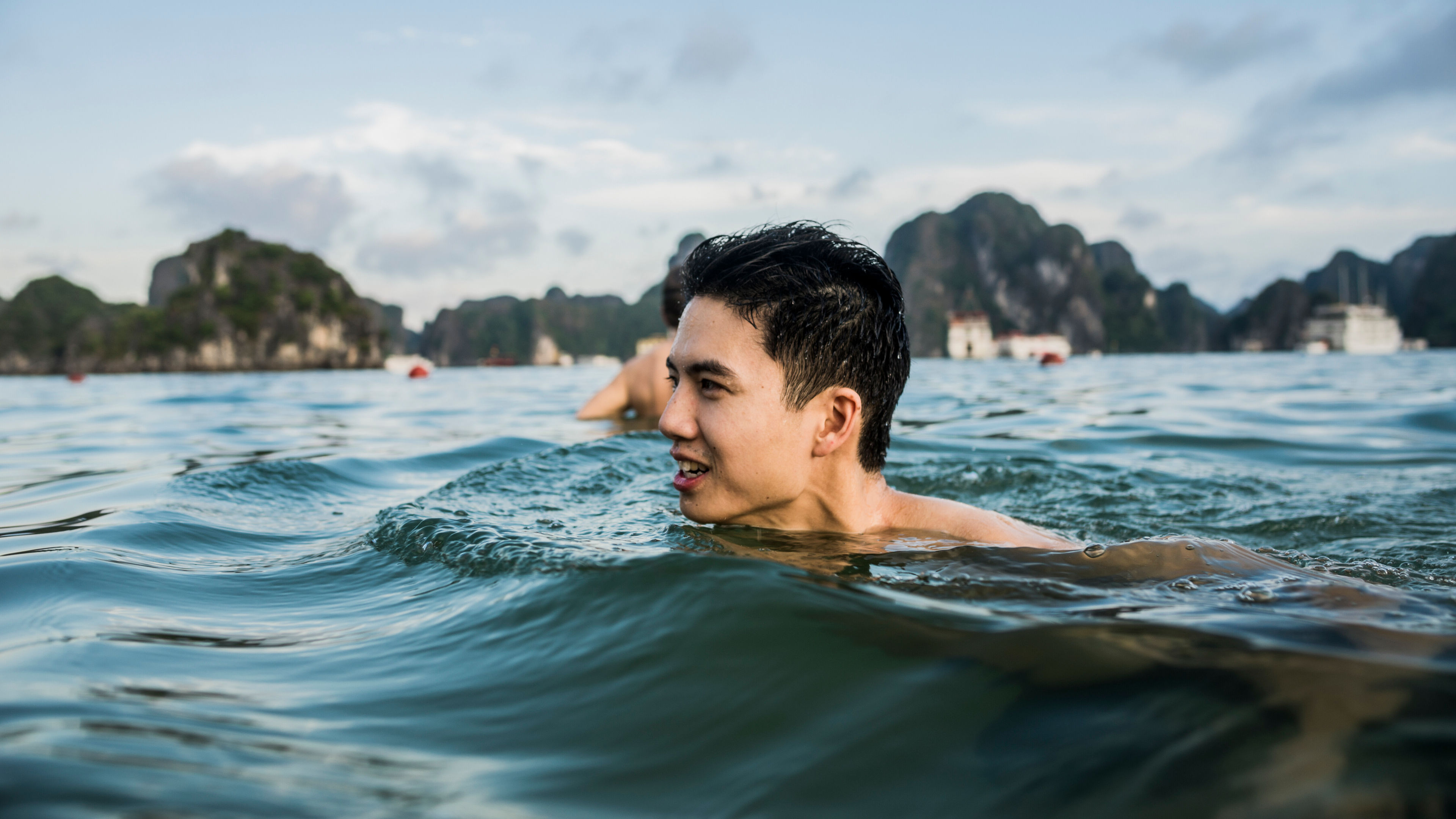 A man in pool 