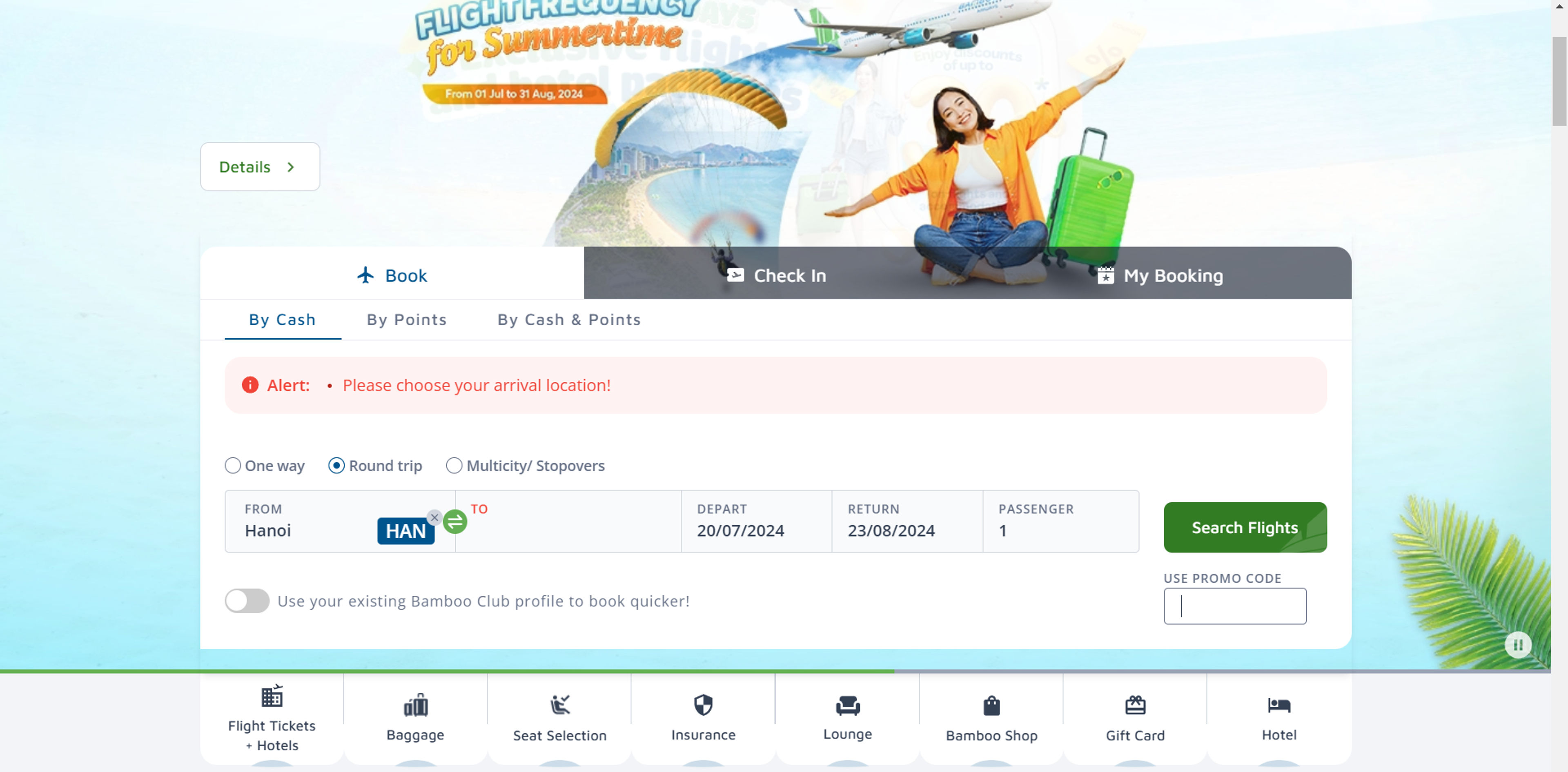 How to use coupon for Bamboo Airways