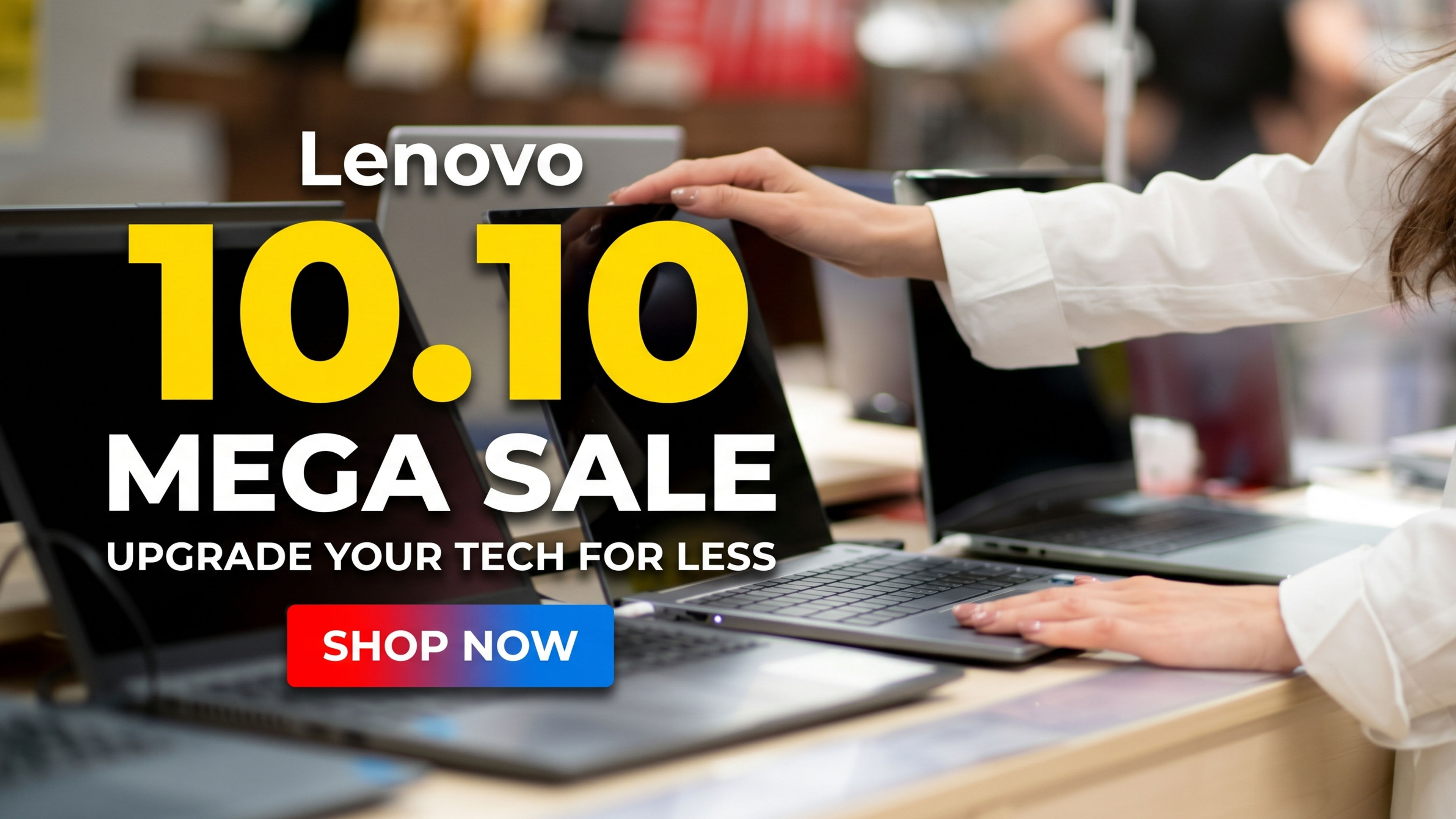 Laptops on Display in an Electronic Store
