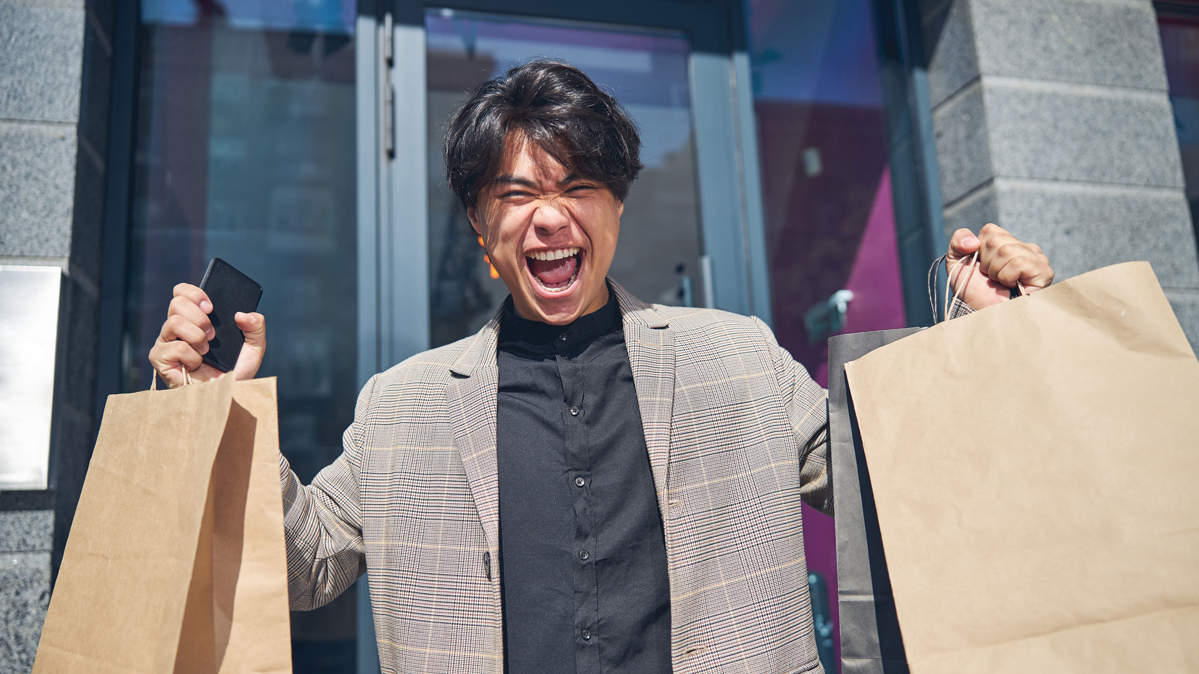 Man with shopping bags