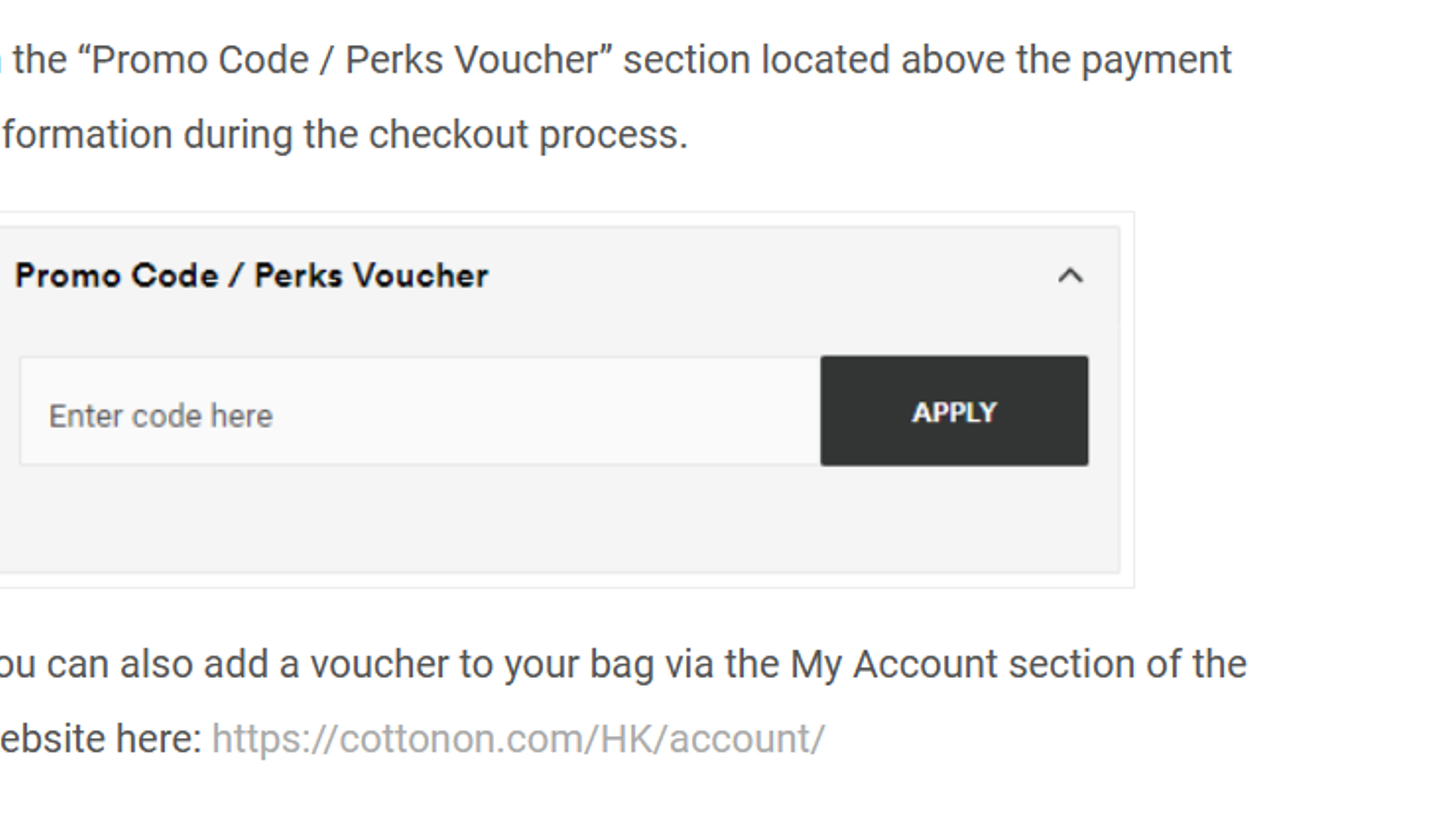 How to use coupon for Cotton on