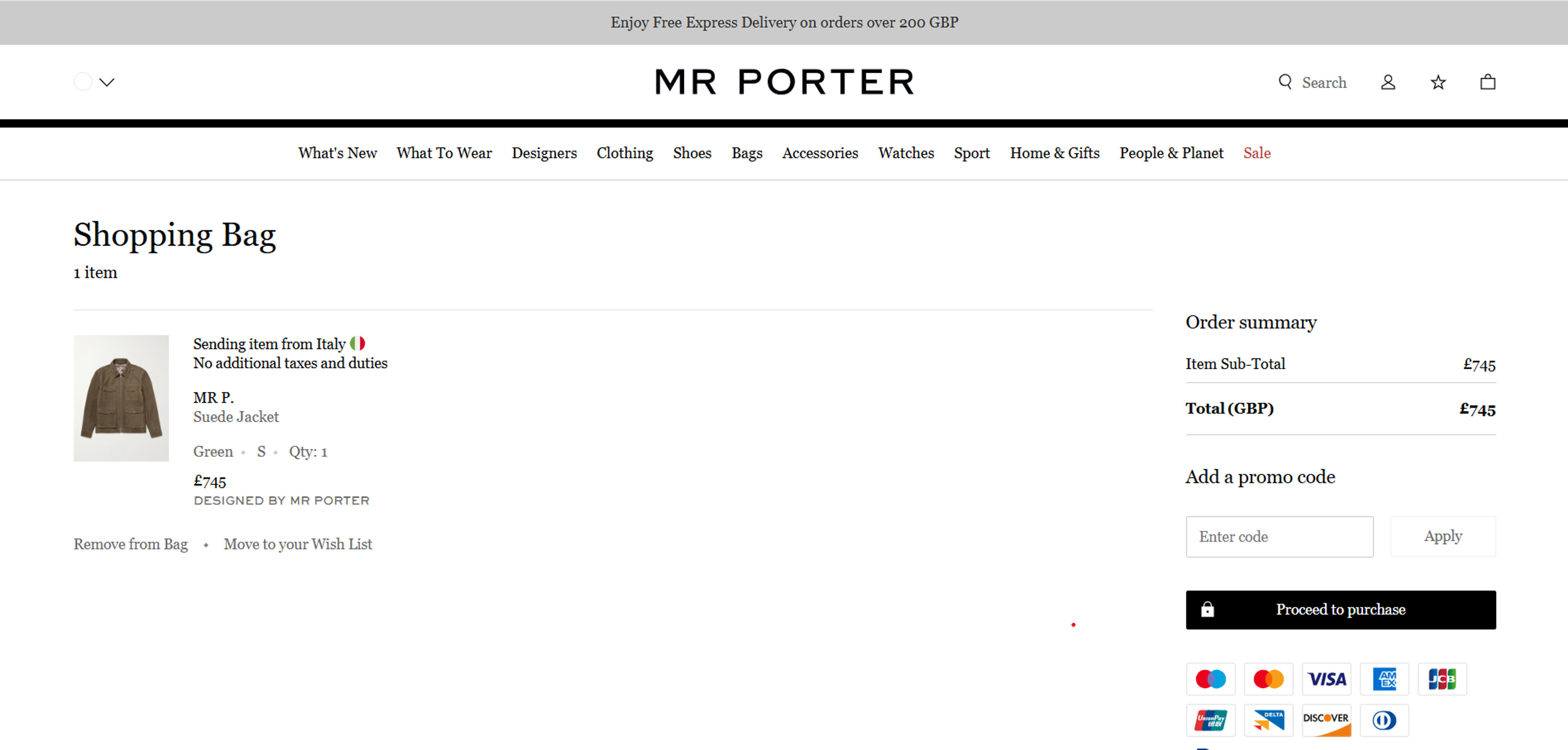 How to use coupon for Mr Porter