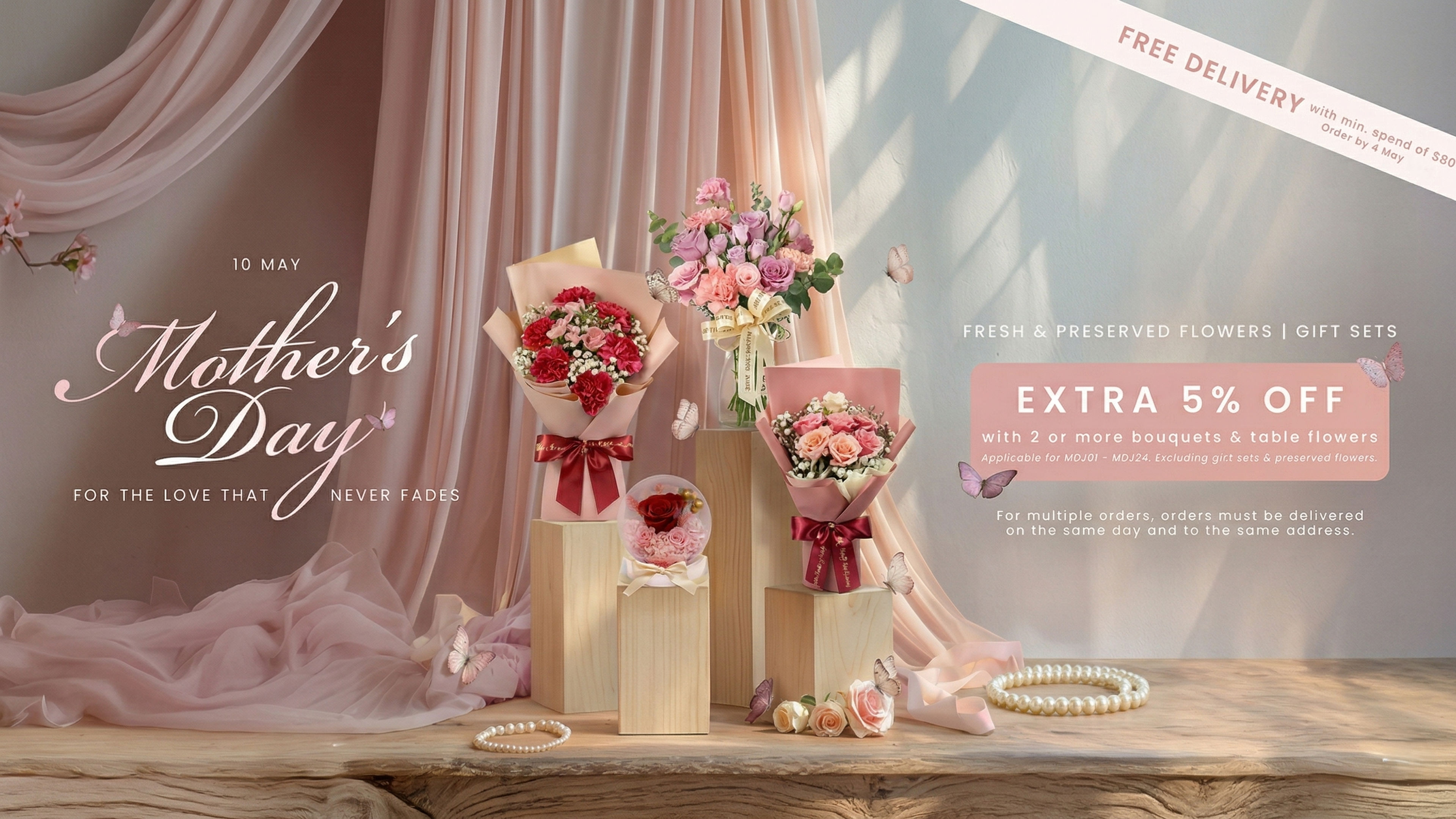 A banner image of Freastflora mothers day campaign.