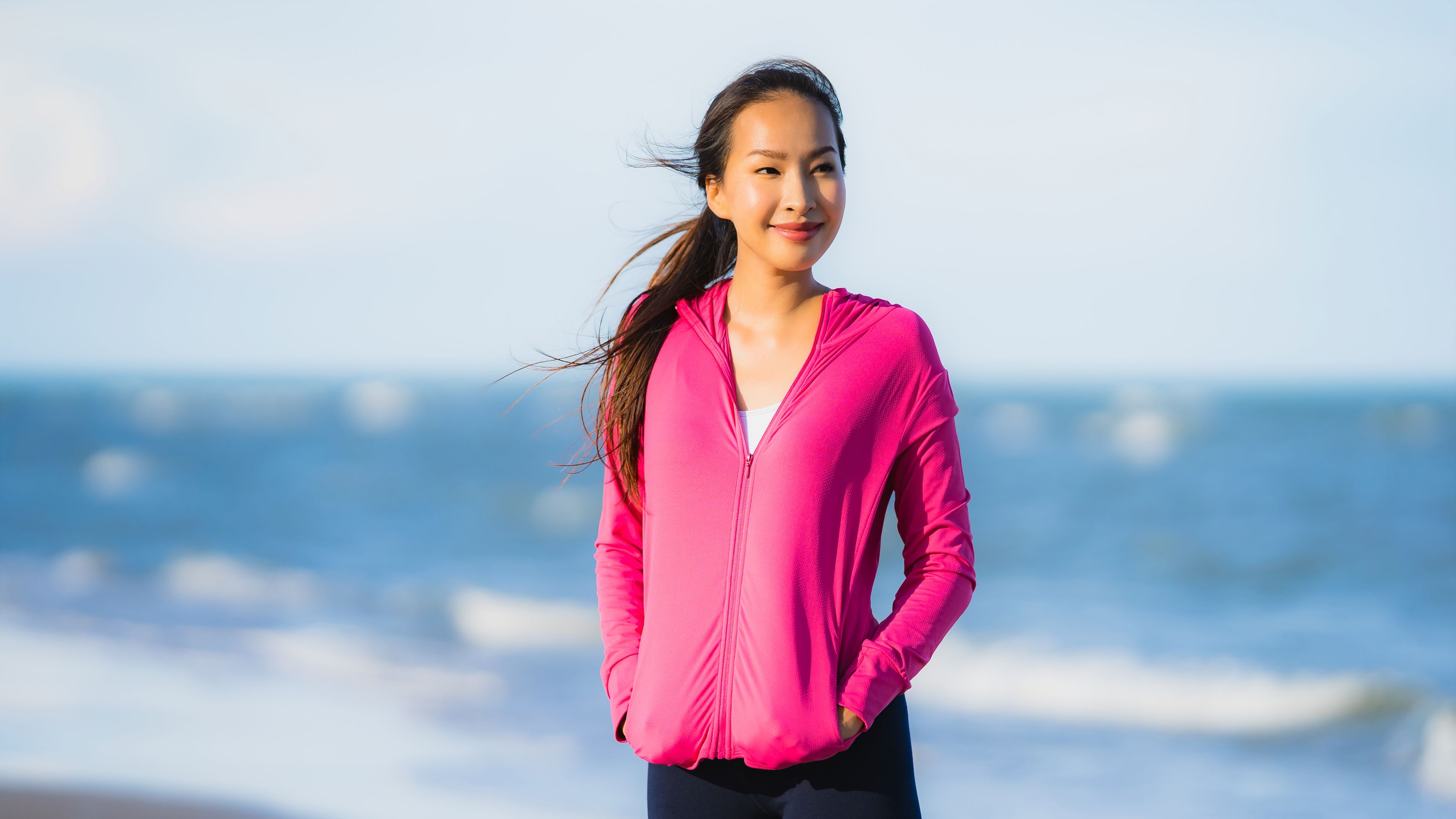 A woman in sportswear