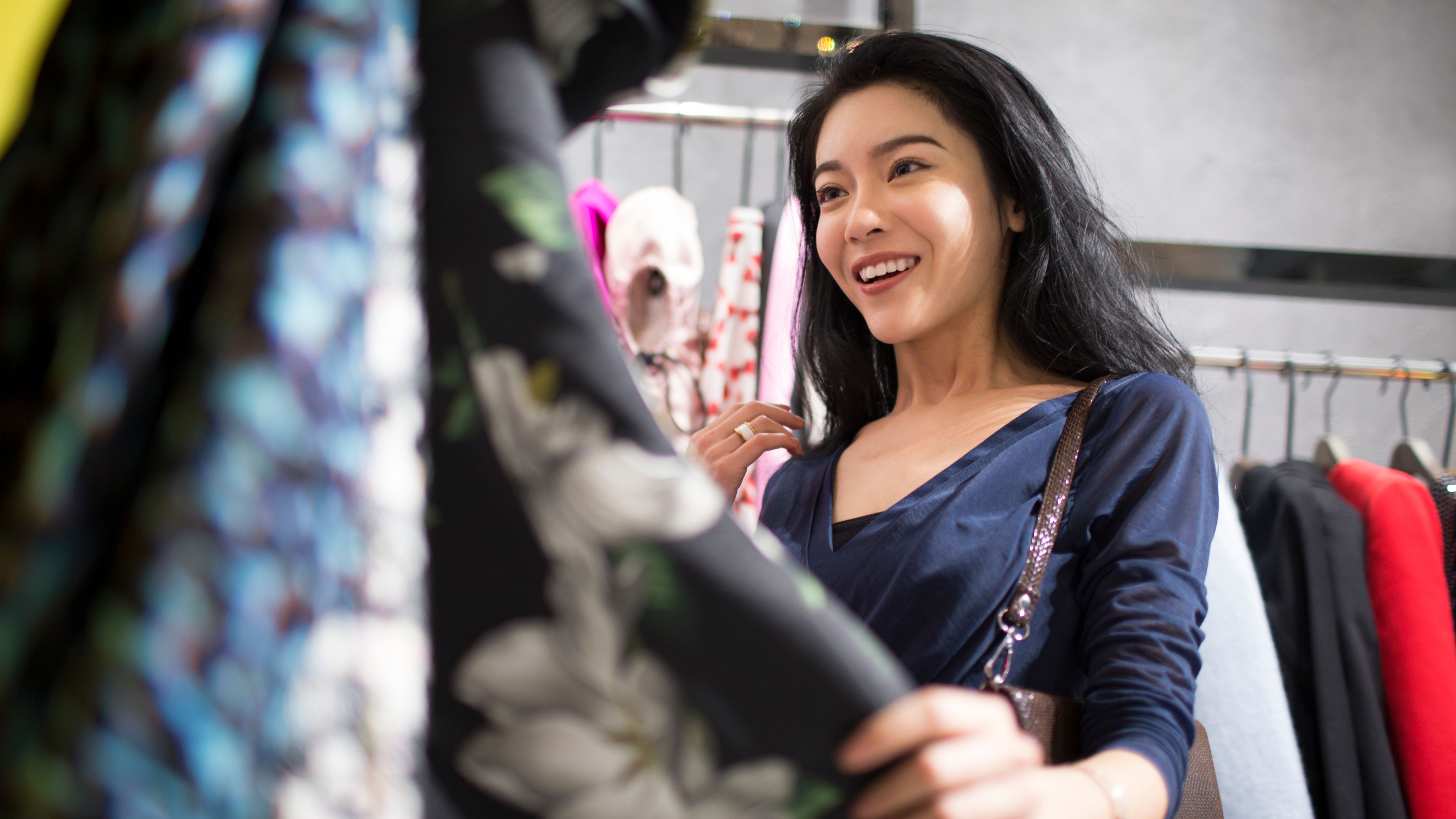 A woman shopping relaxed wear 
