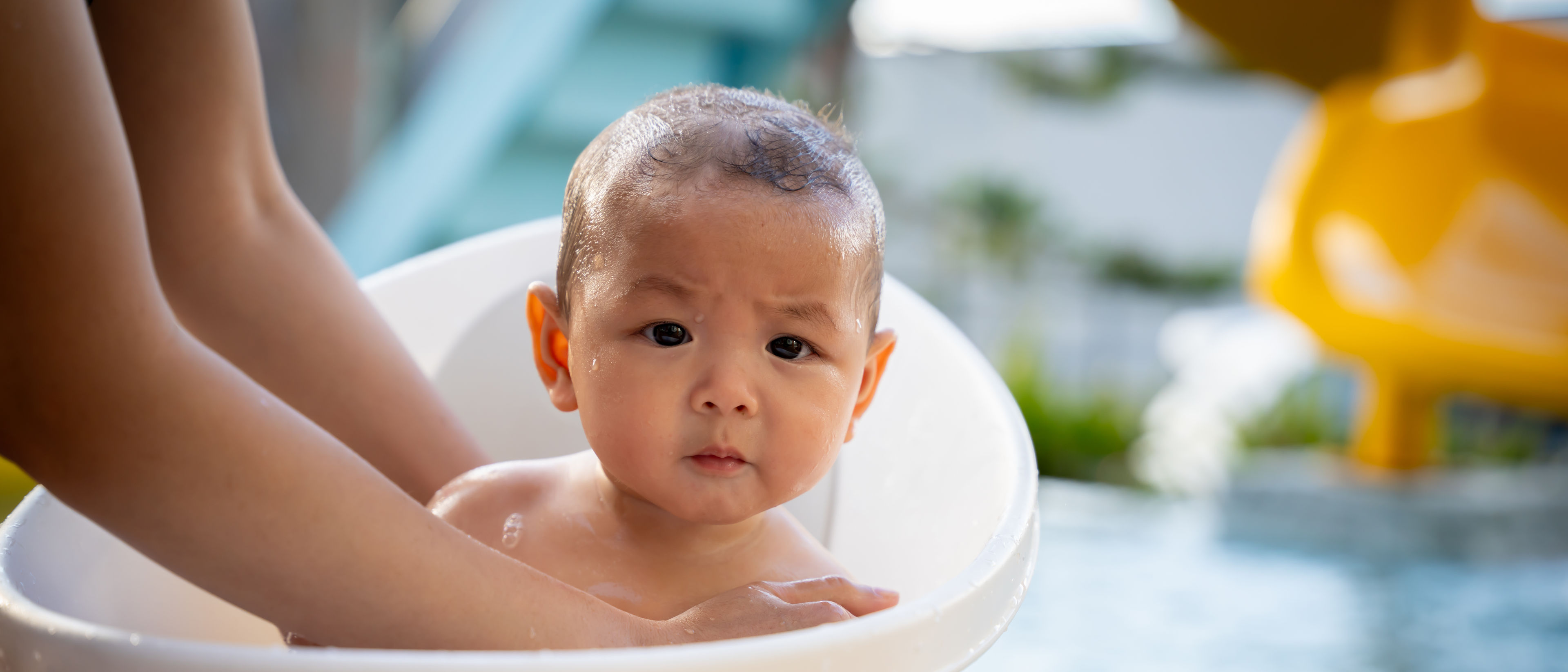 Baby in bath tub