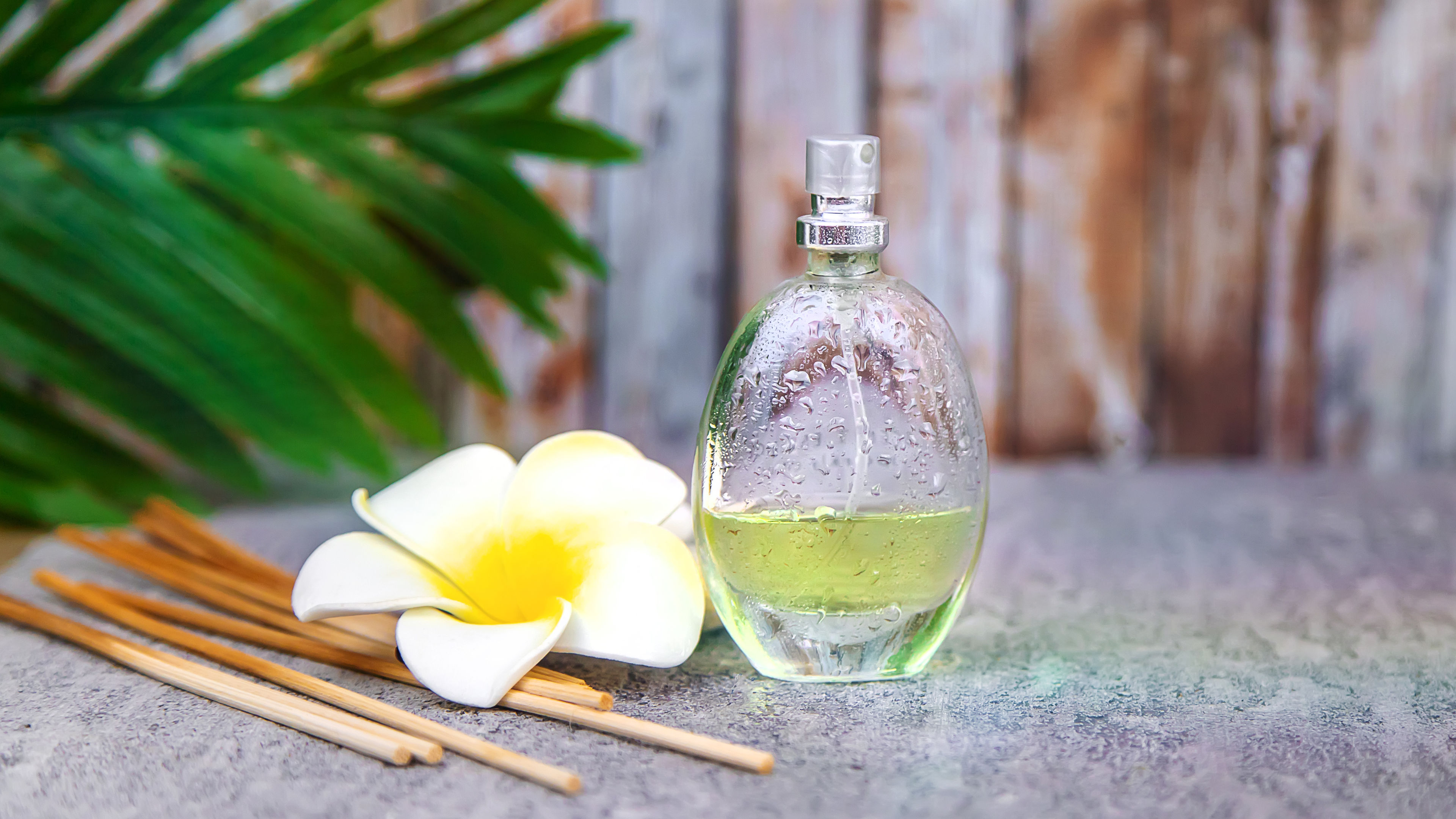 Background spa cosmetics and oils and herbs. Selective focus