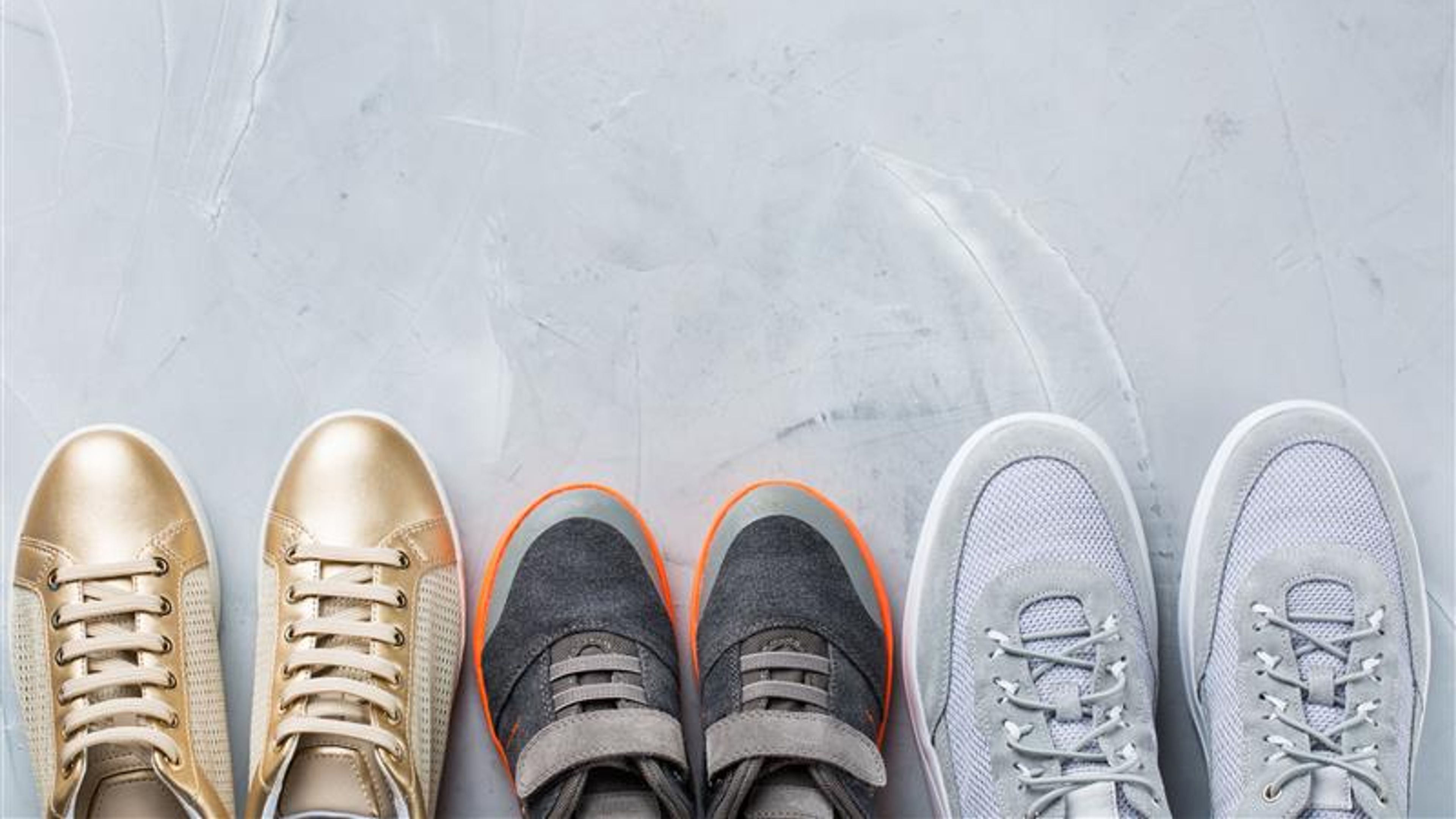 Family, parents and kids concept. Shoes for mother father and kid, child 