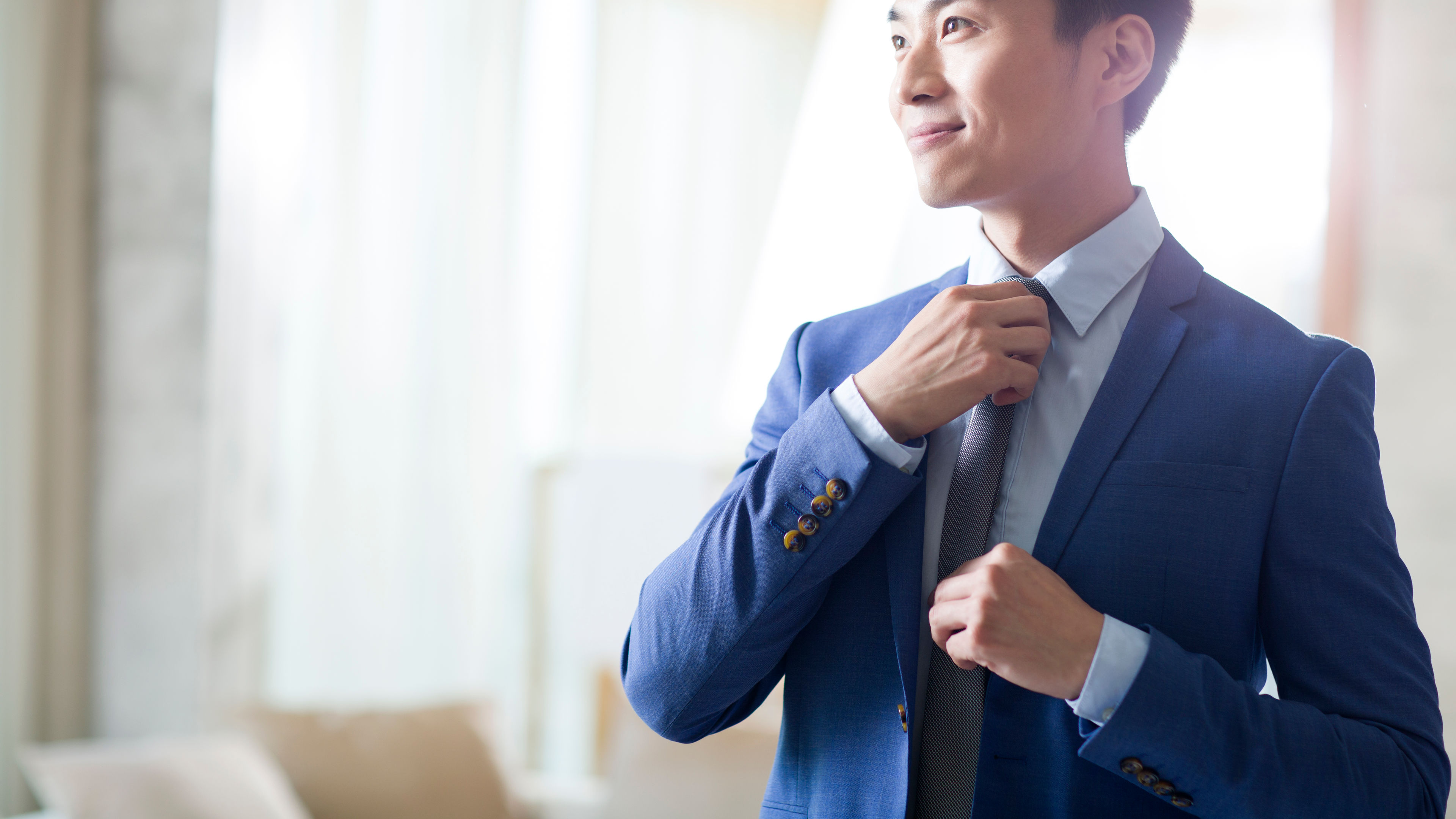 Men dressed in suit