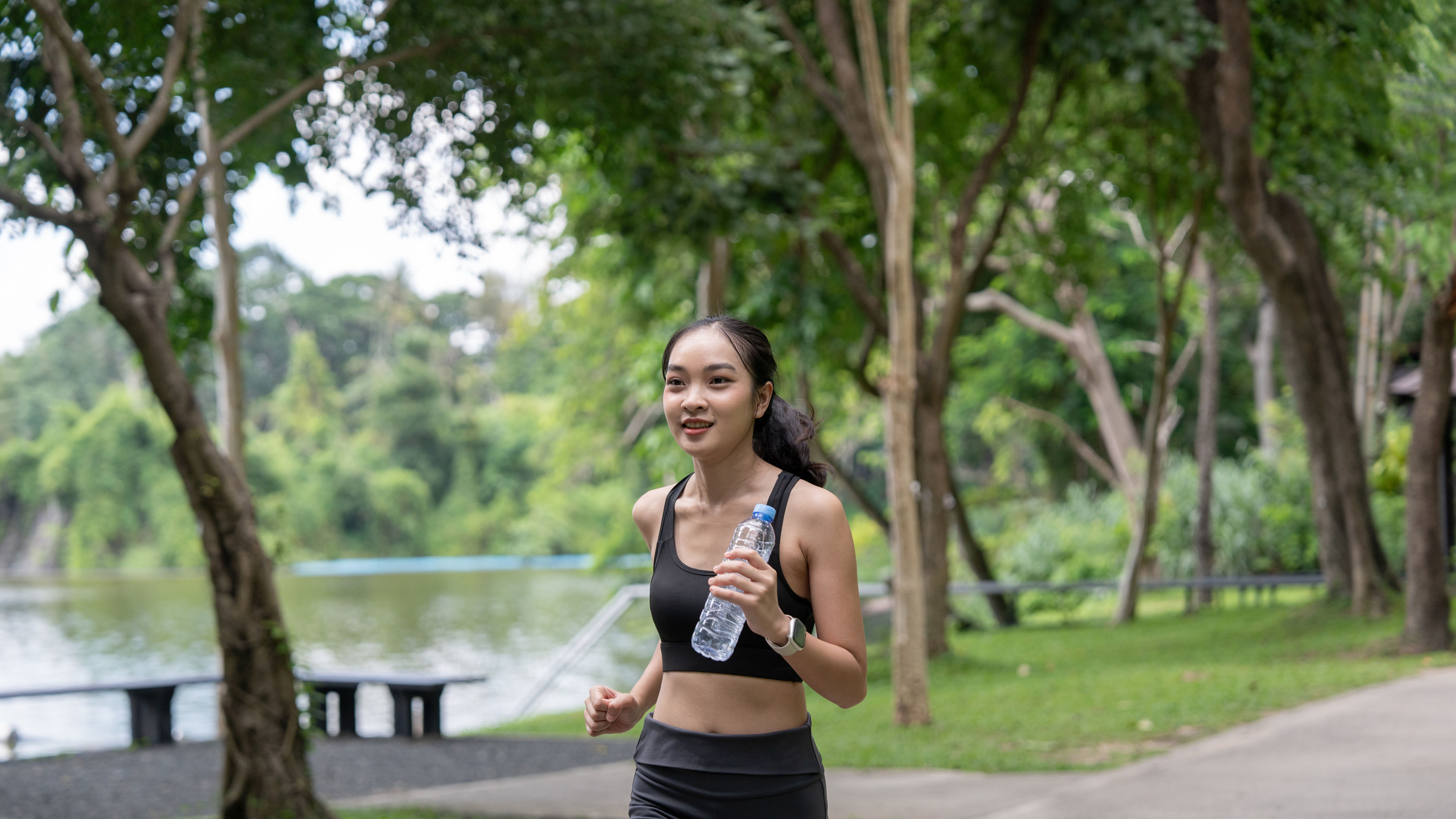 Woman jogging in the park