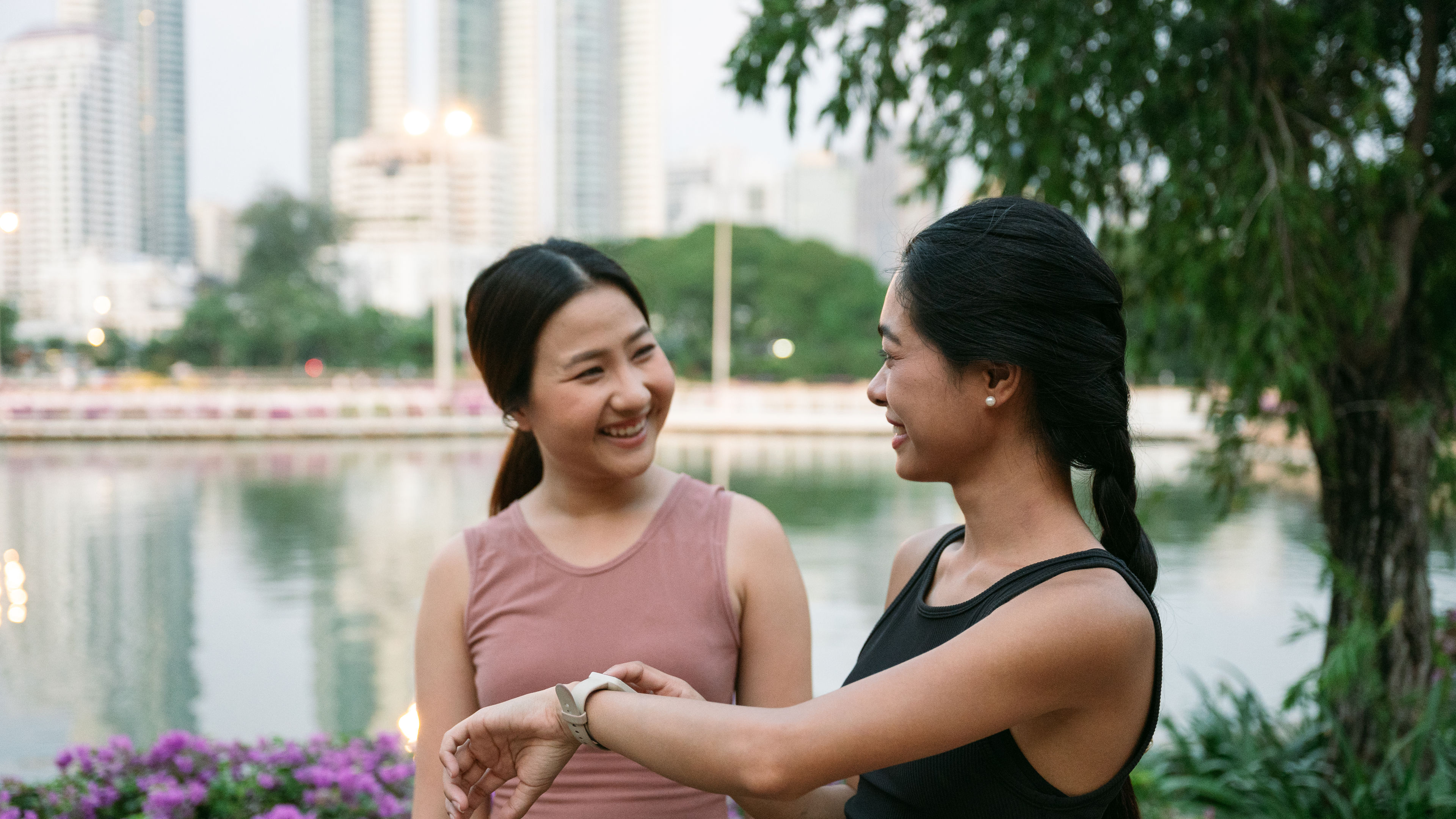 Women smiling 