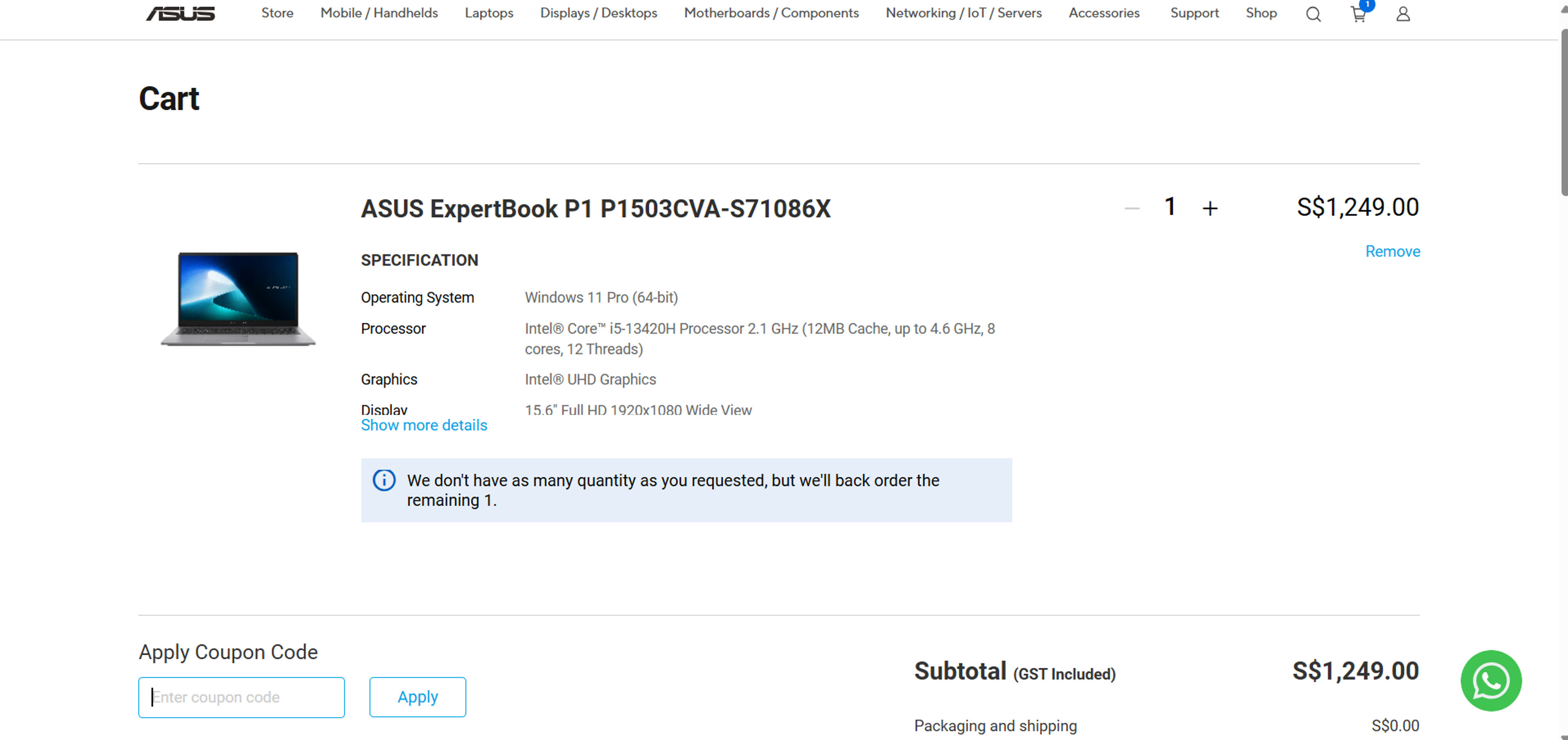 How to use coupon for ASUS