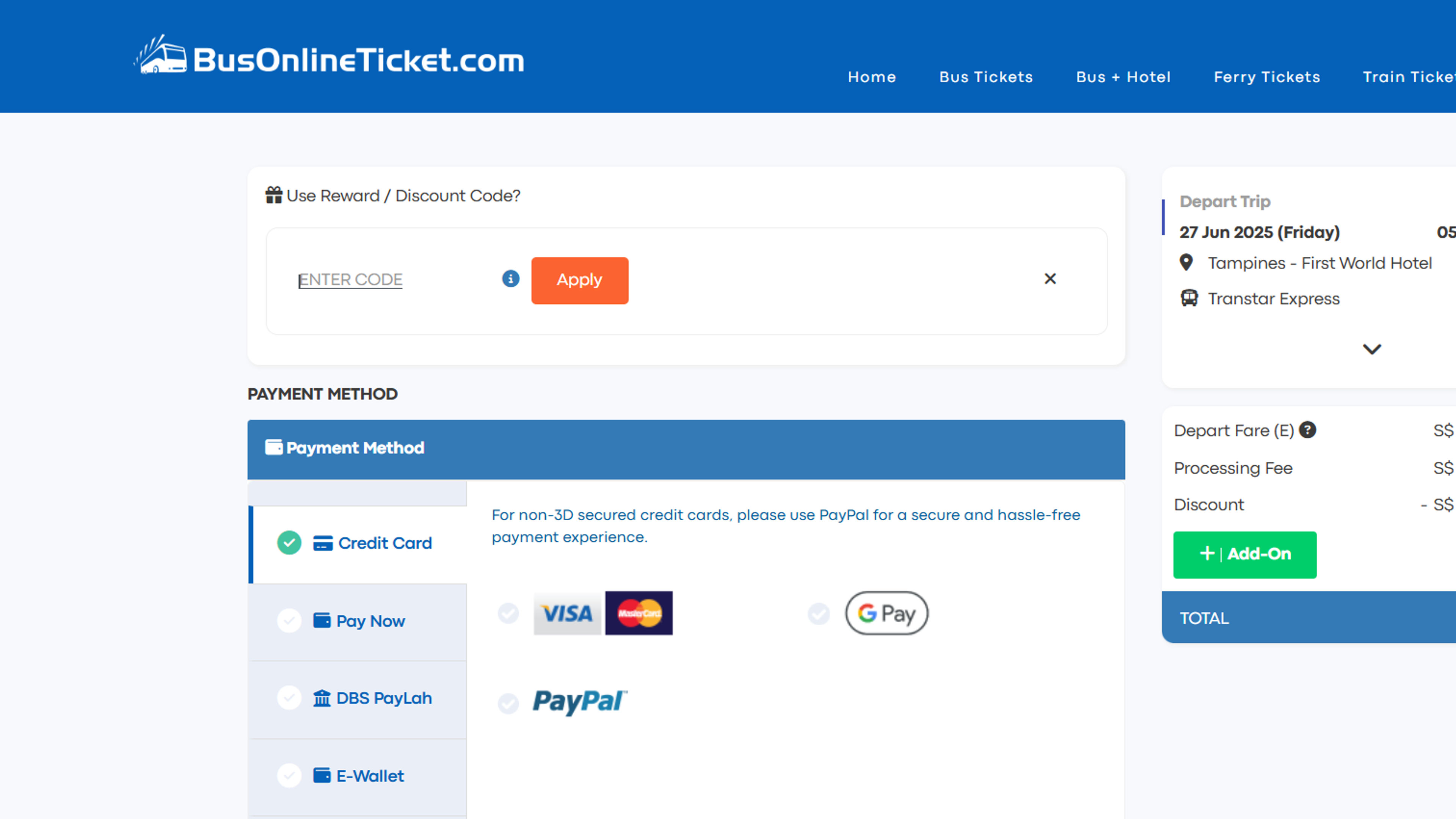 How to use coupon for BusOnlineTickets