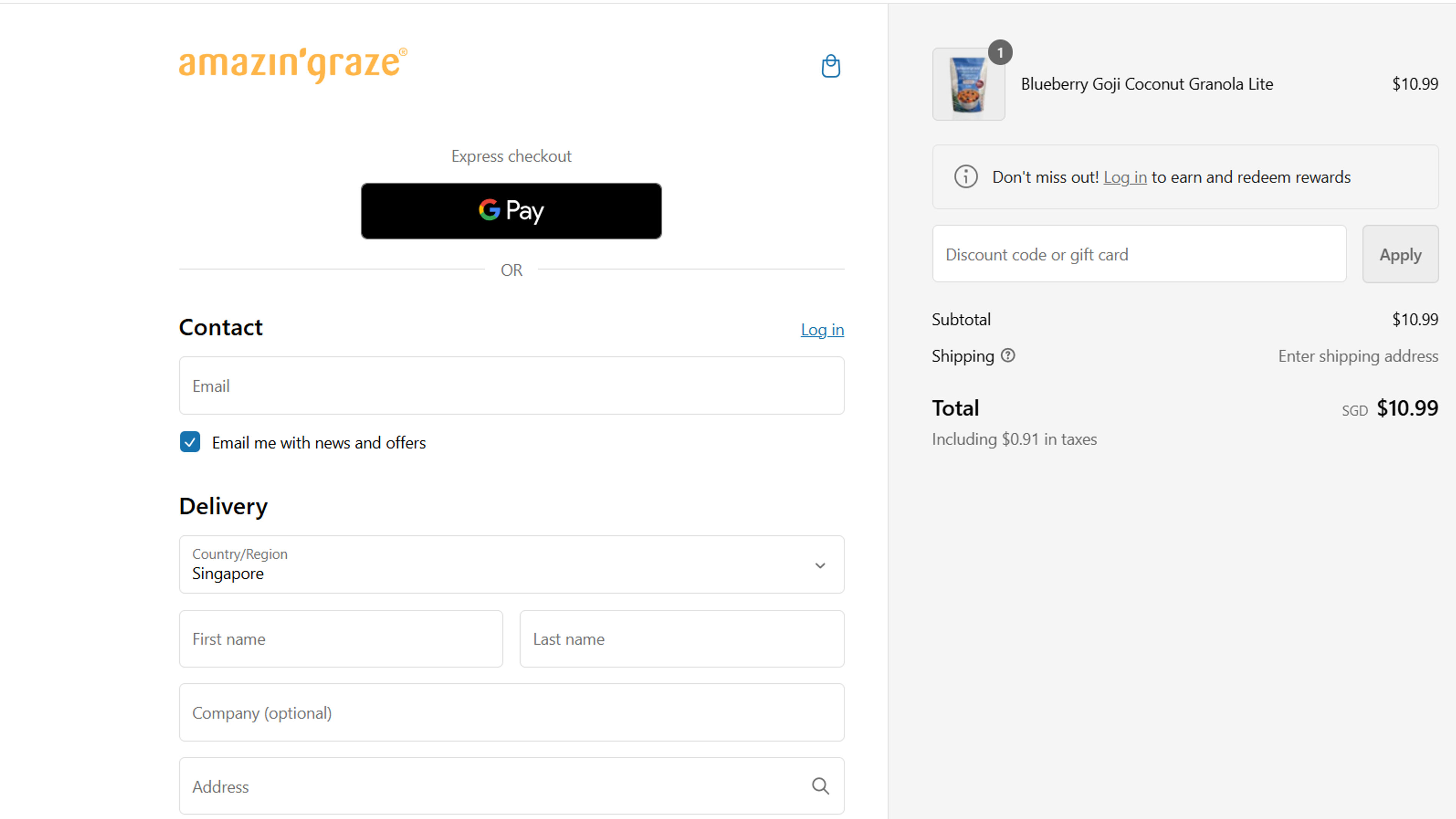 How to use coupon for amazin' graze