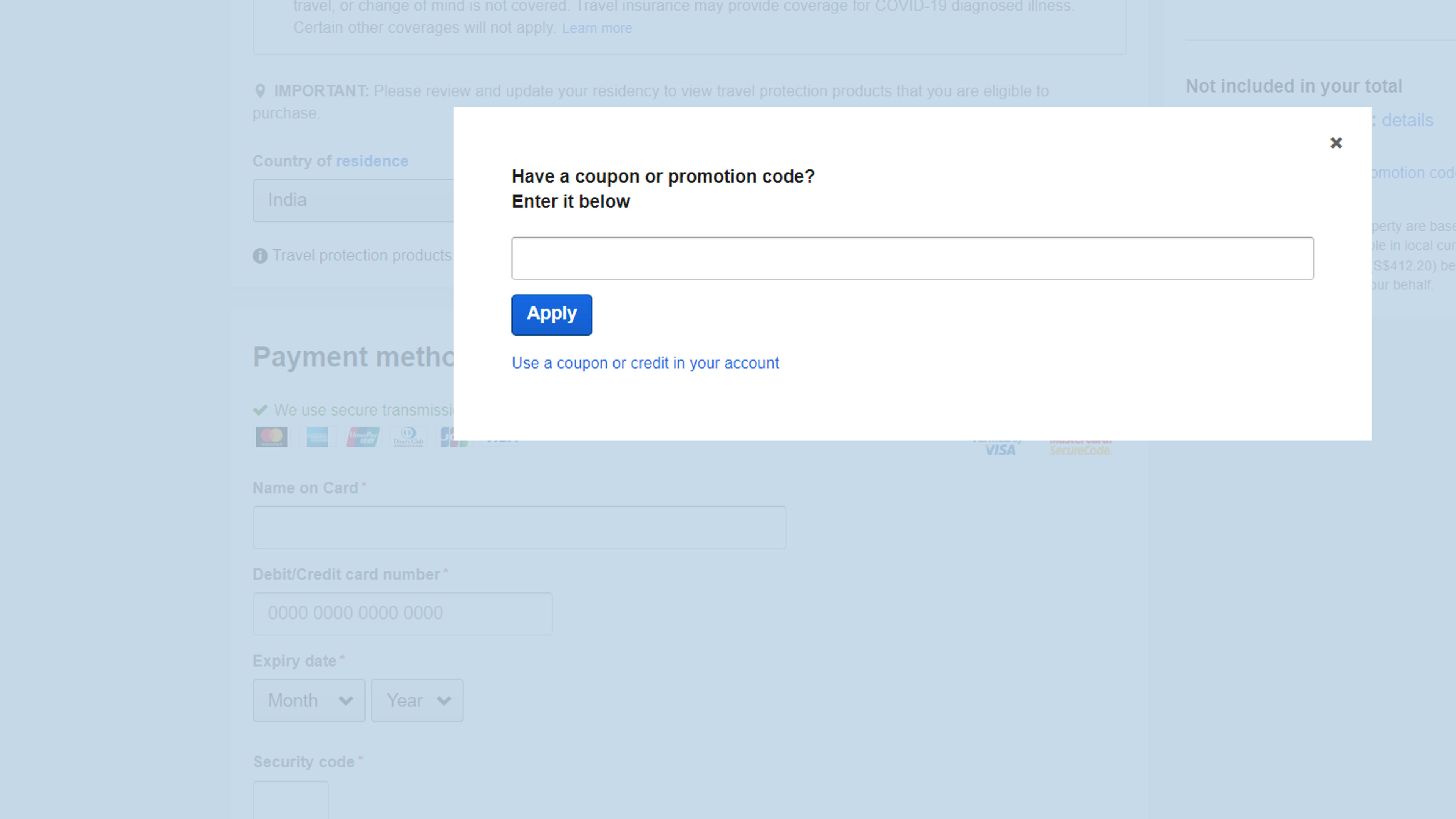 How to use coupon for Expedia