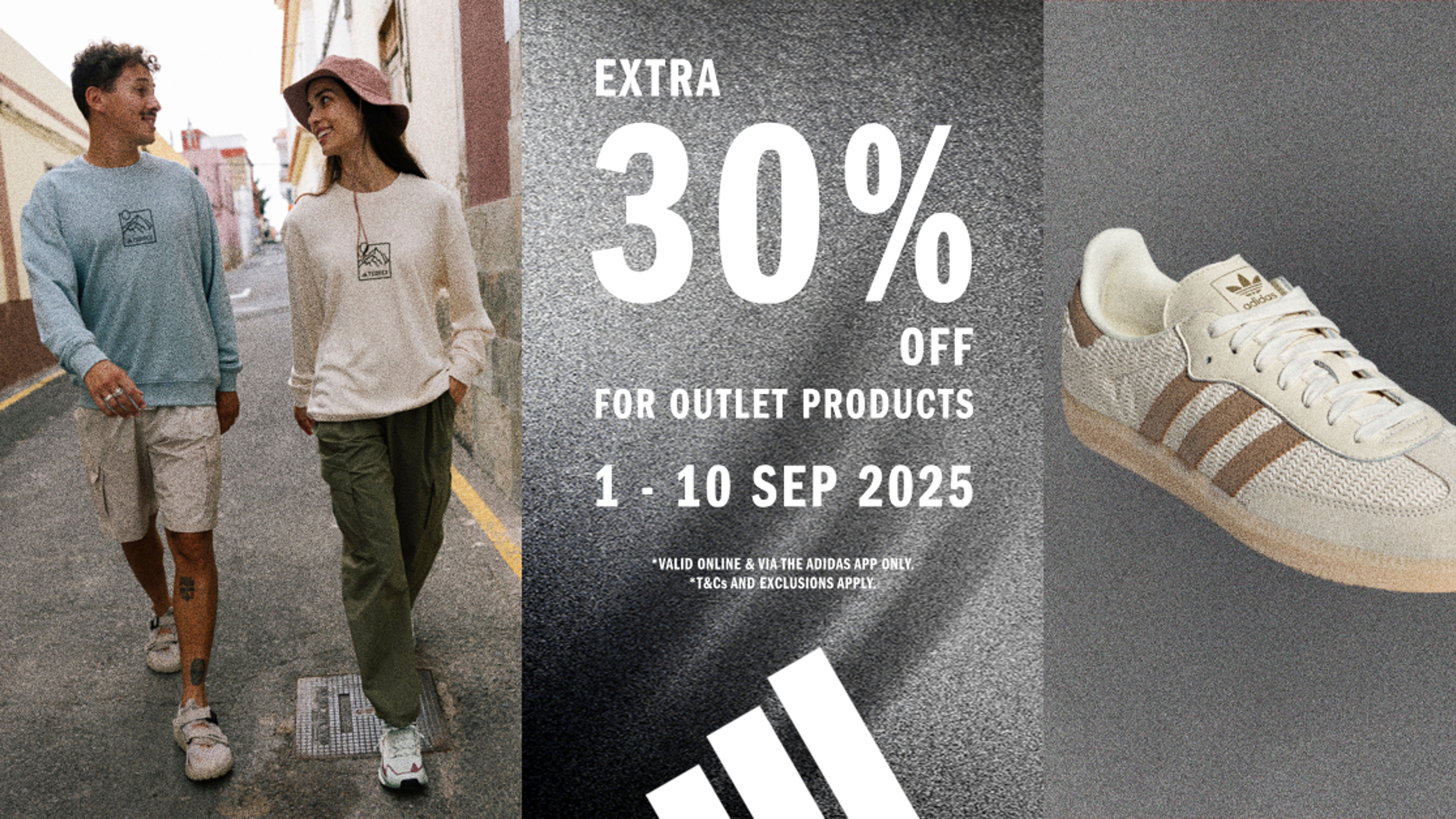 Adidas 50% OFF sale banner