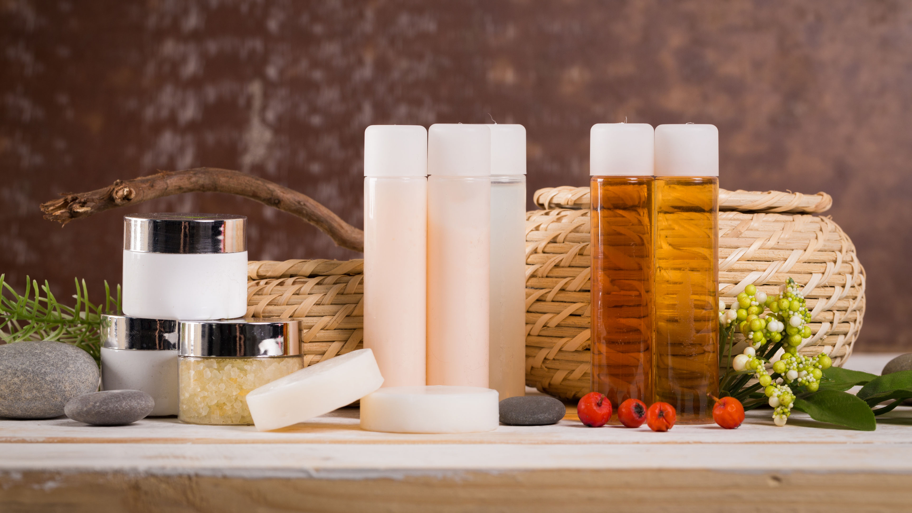 Spa Products Displayed