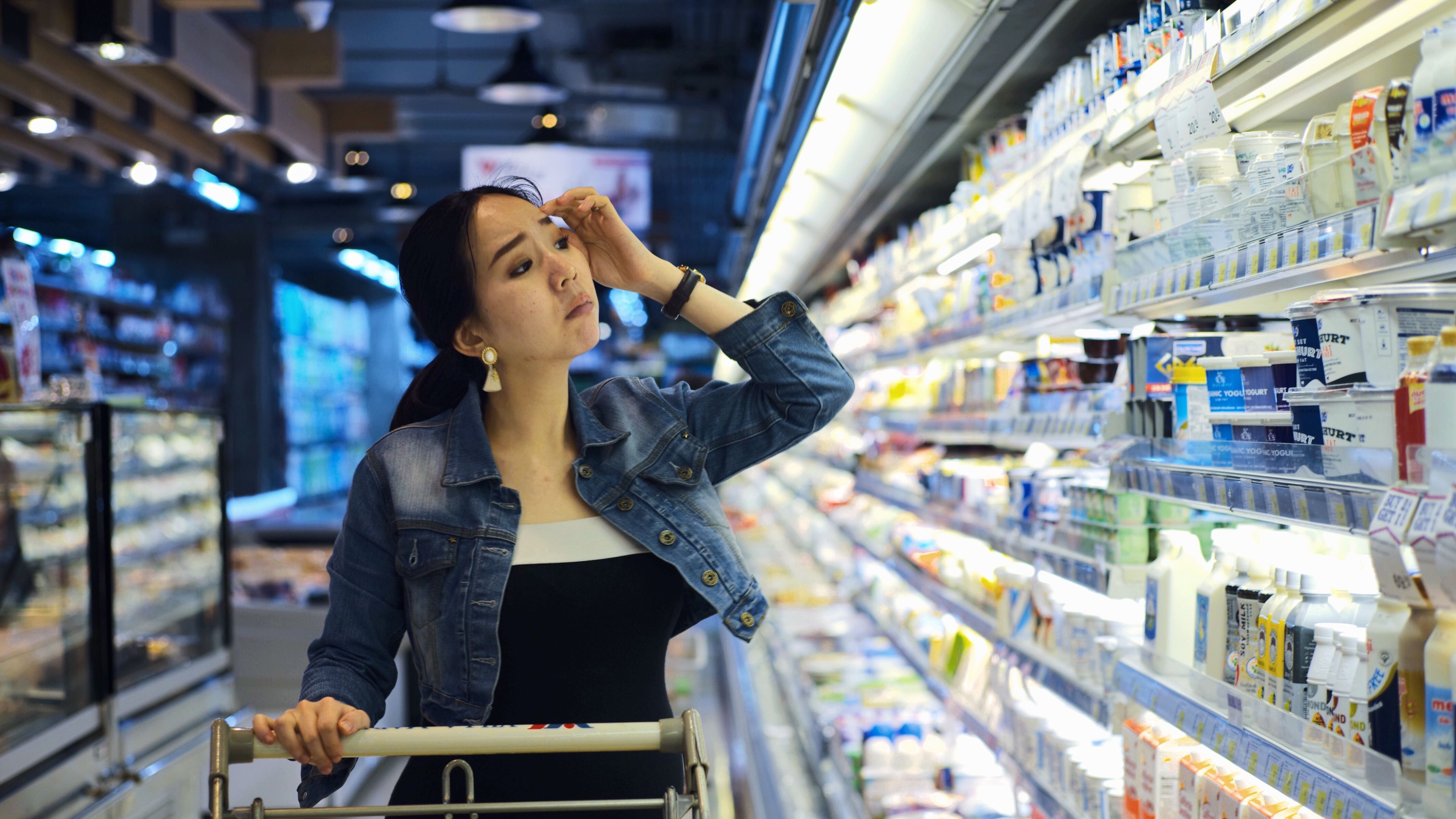 Woman at supermarket