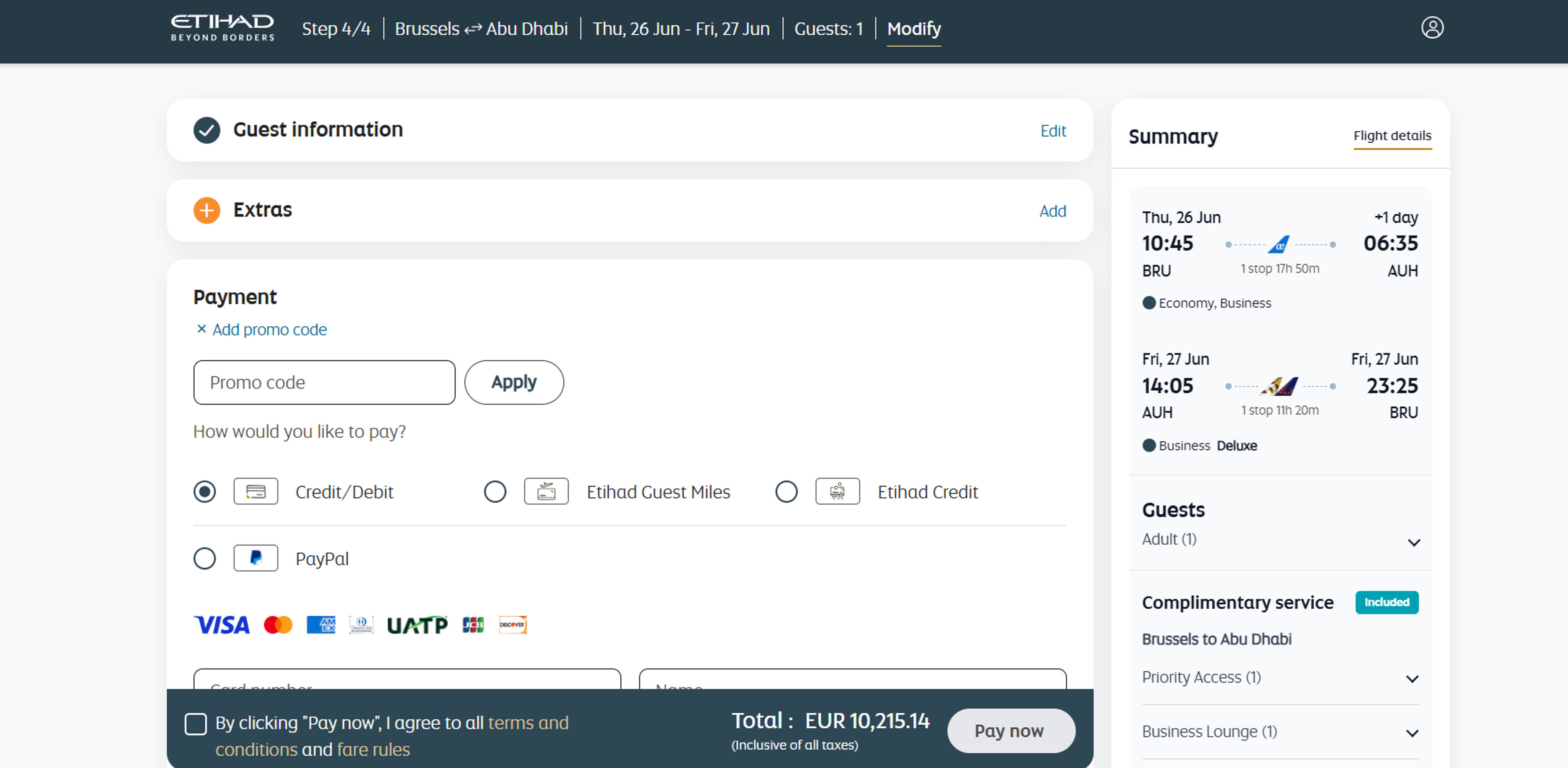 How to use coupon for Etihad Airways