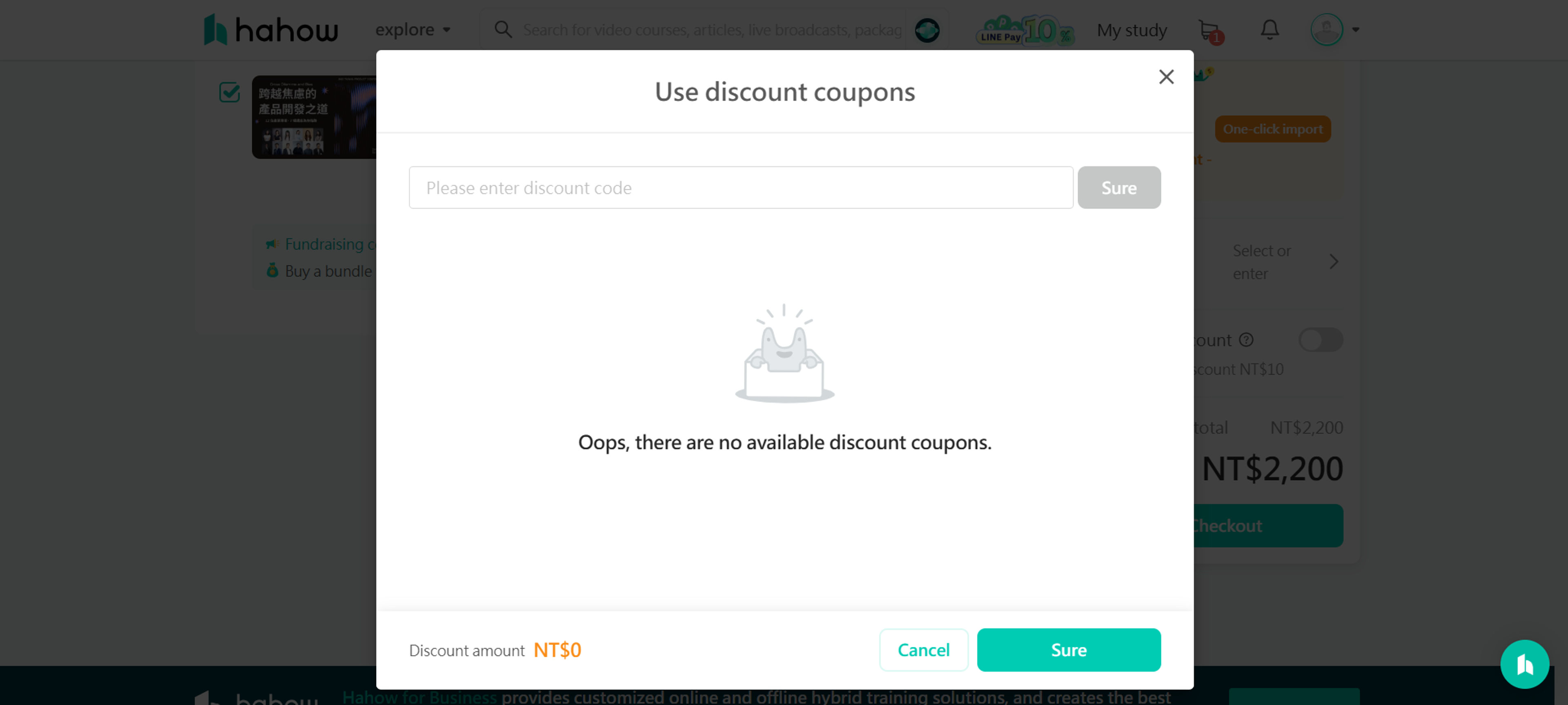 How to use coupon for Hahow
