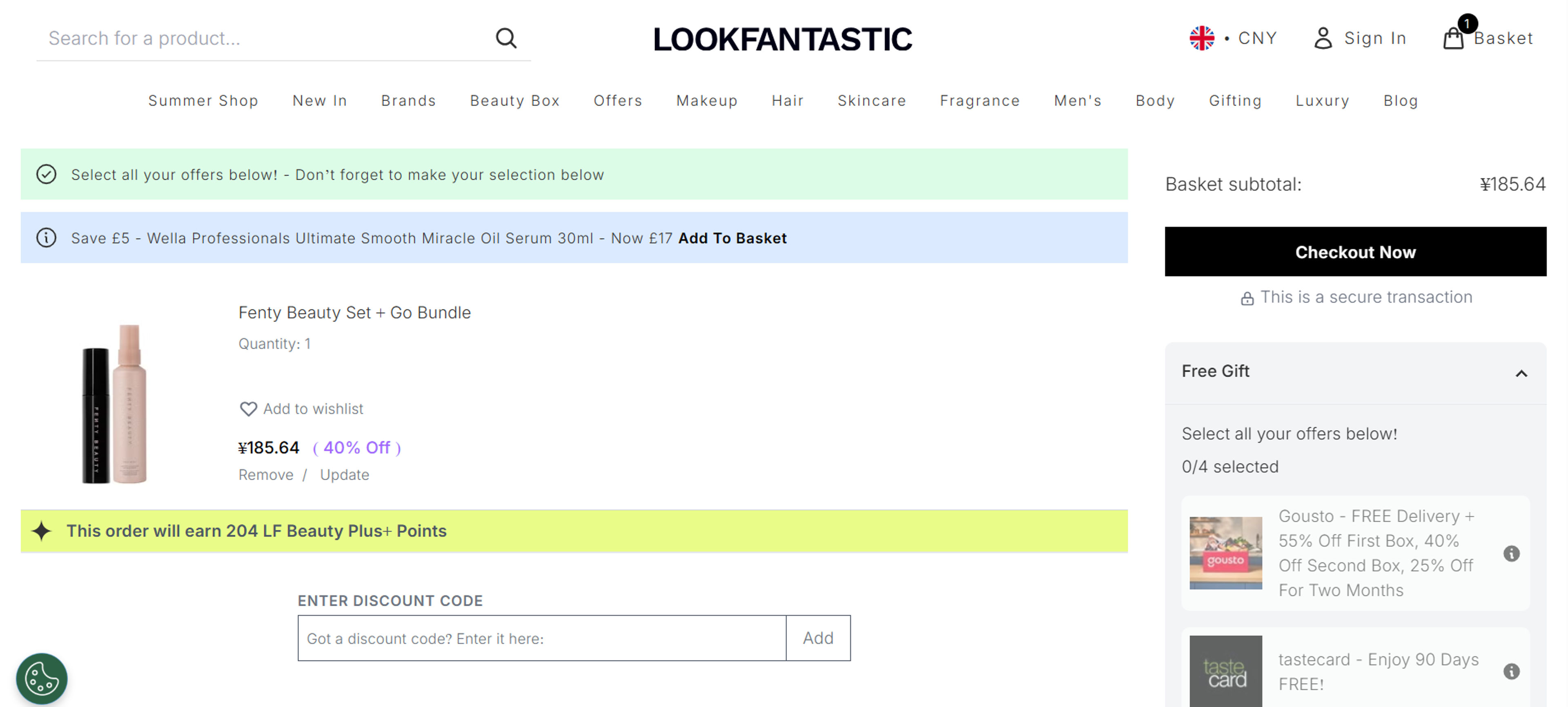 How to use coupon for Look Fantastic