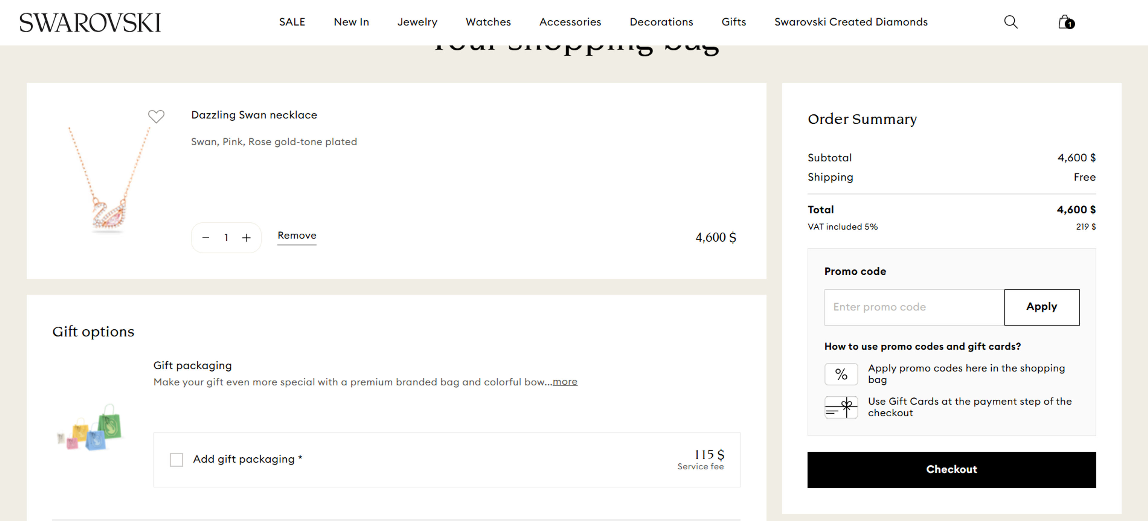 How to use coupon for Swarovski