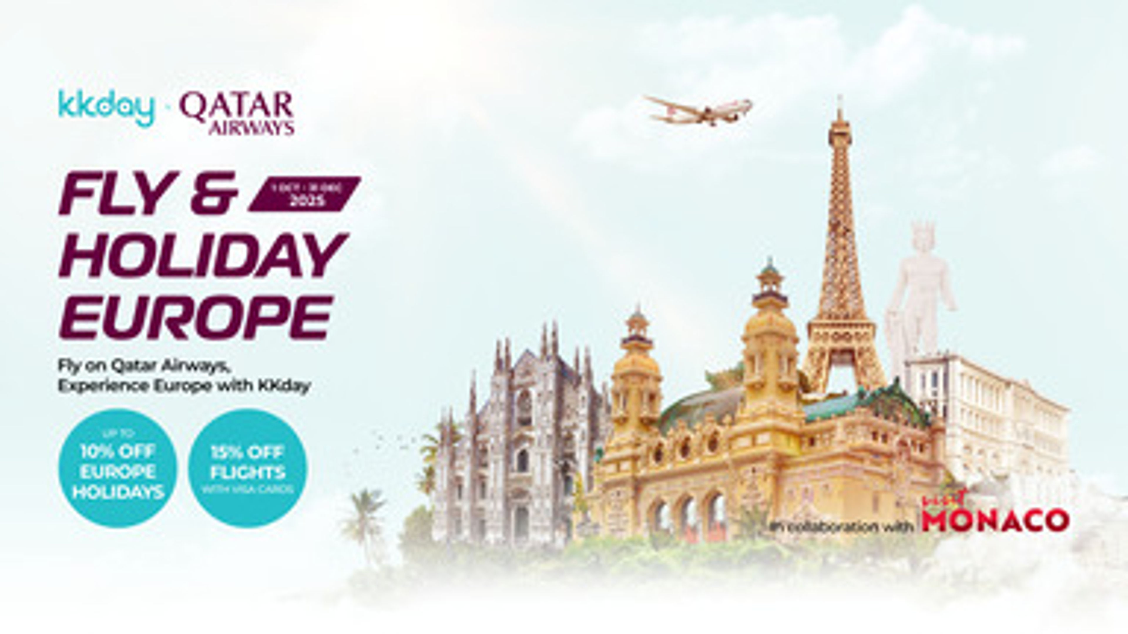 Imej sepanduk KKday keluar ke Eropah Tawaran.