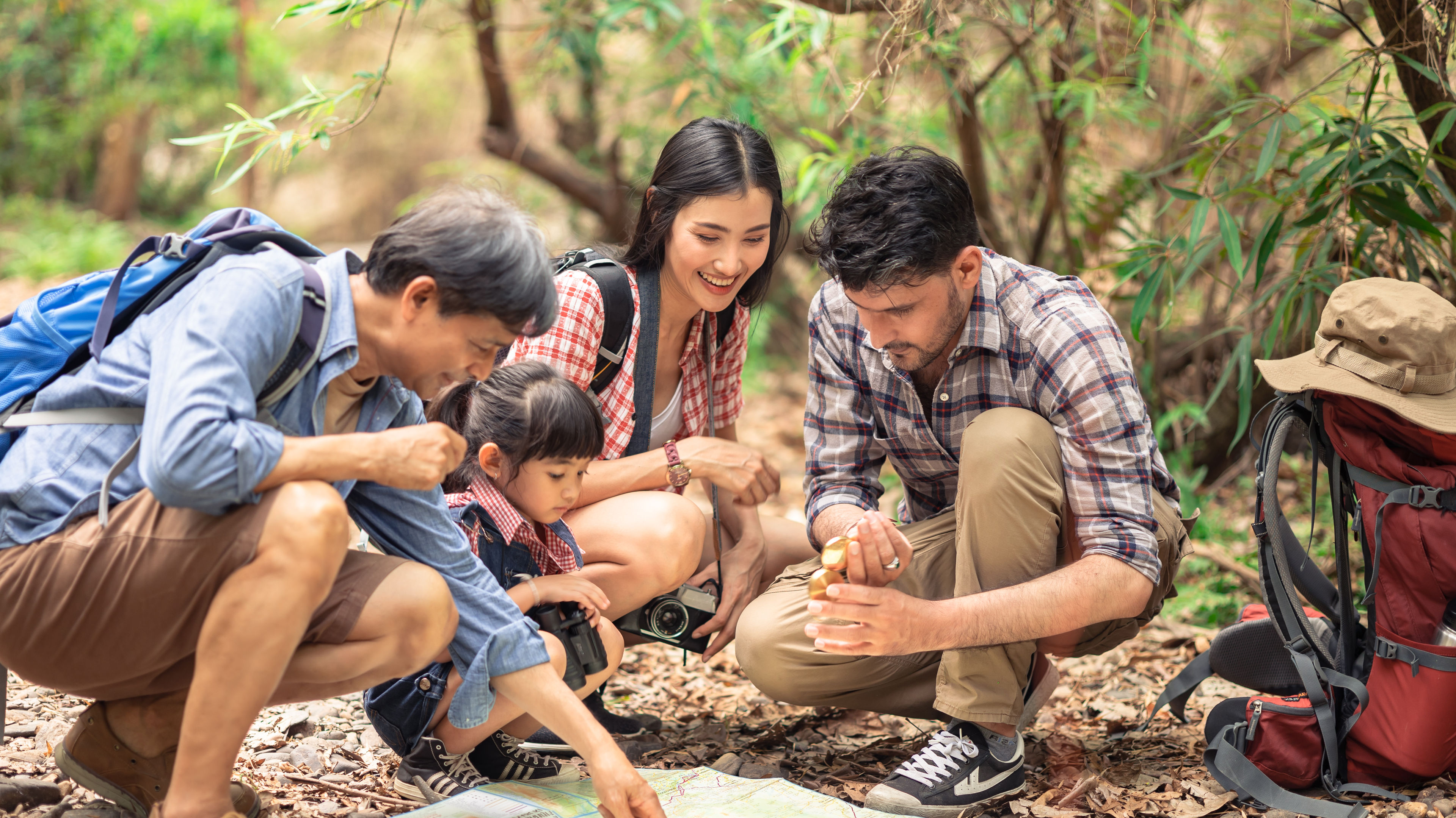 Camping family