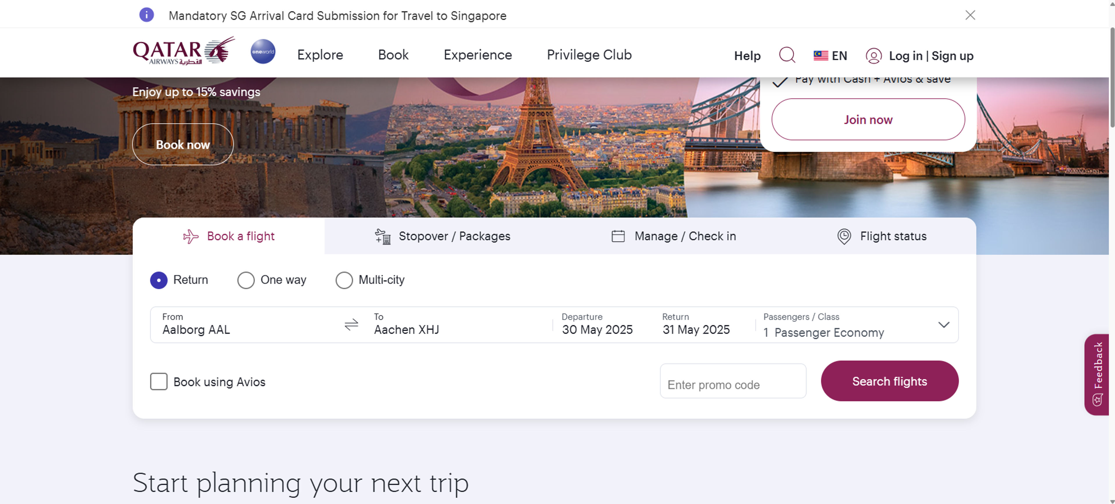 How to use coupon for Qatar Airways