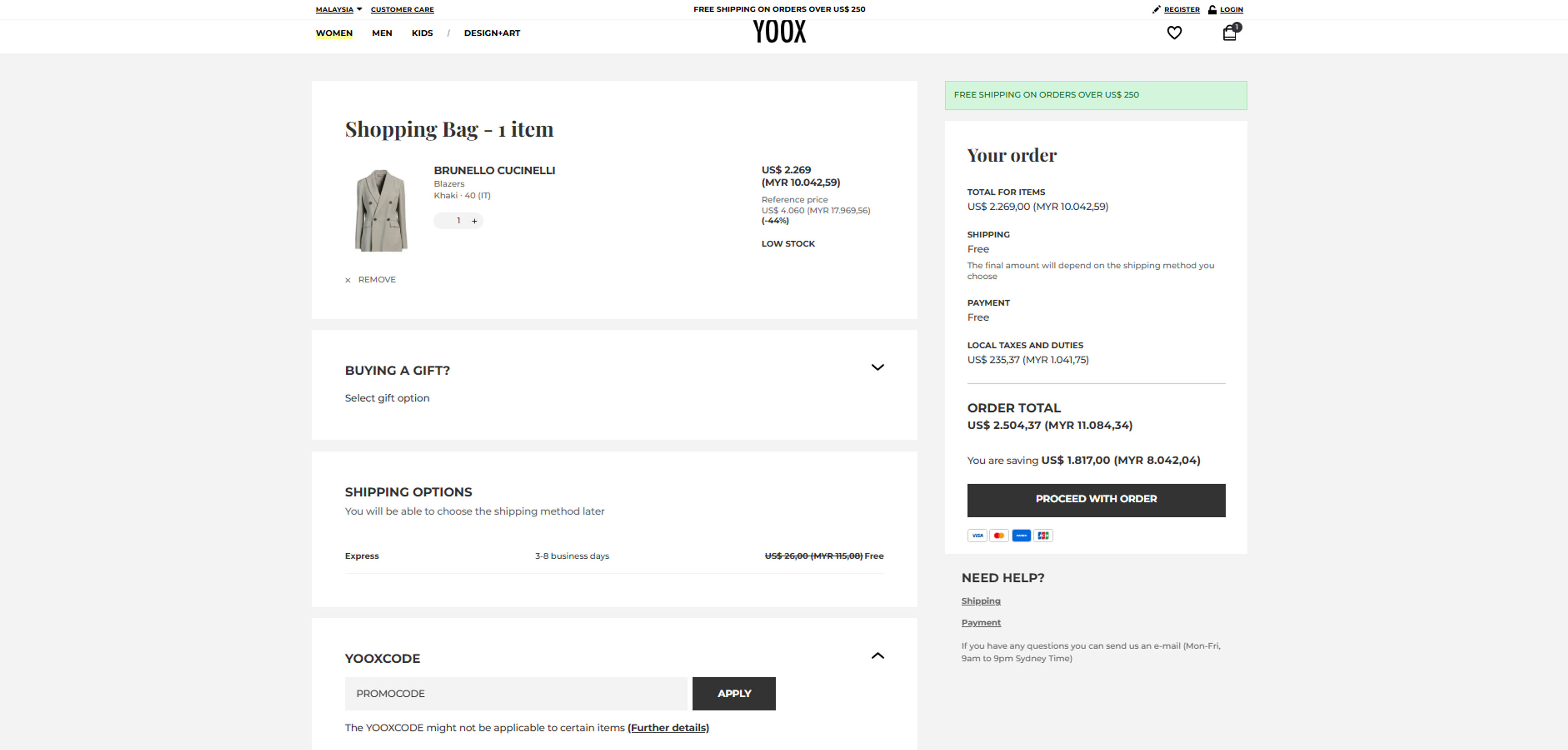 How to use coupon for Yoox