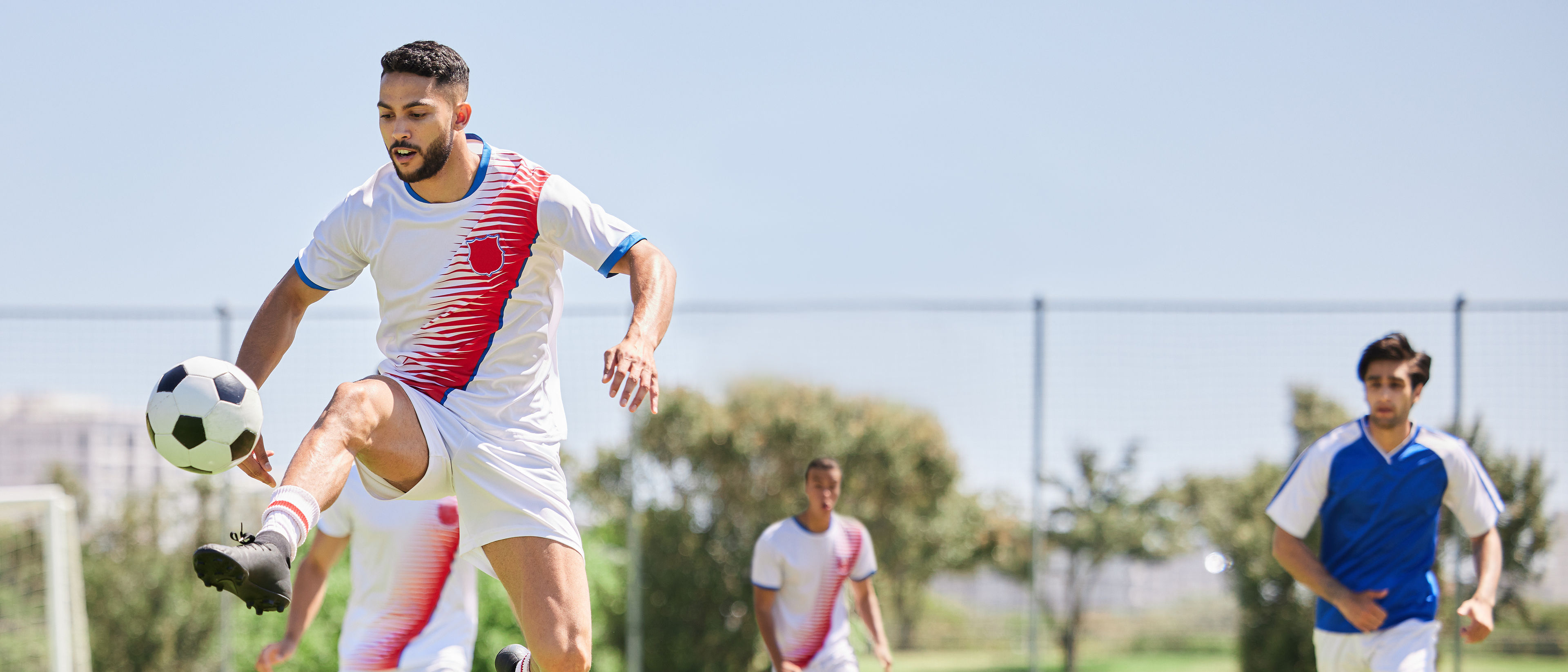 Men are playing footbal