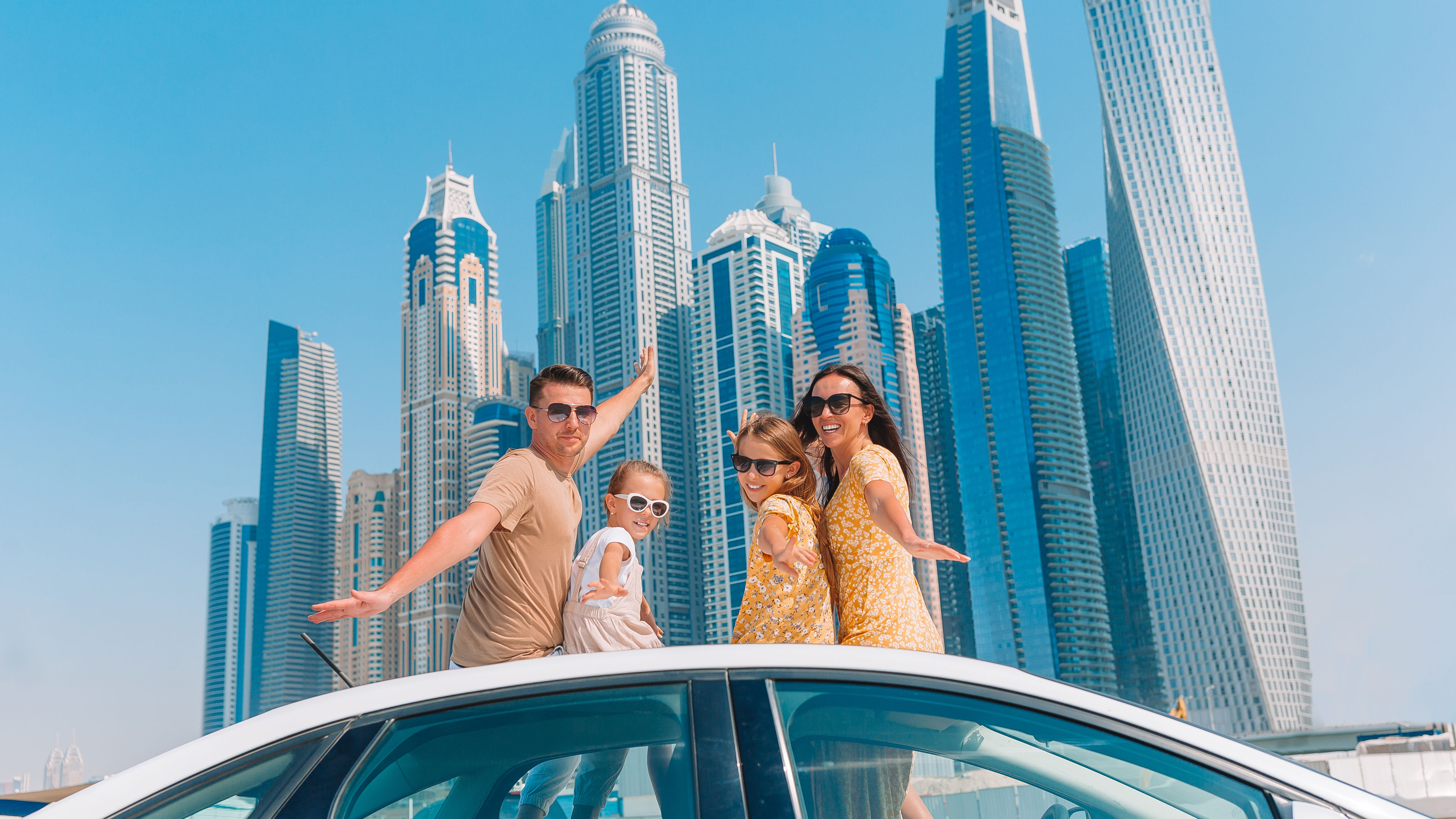 Young family on a vacation