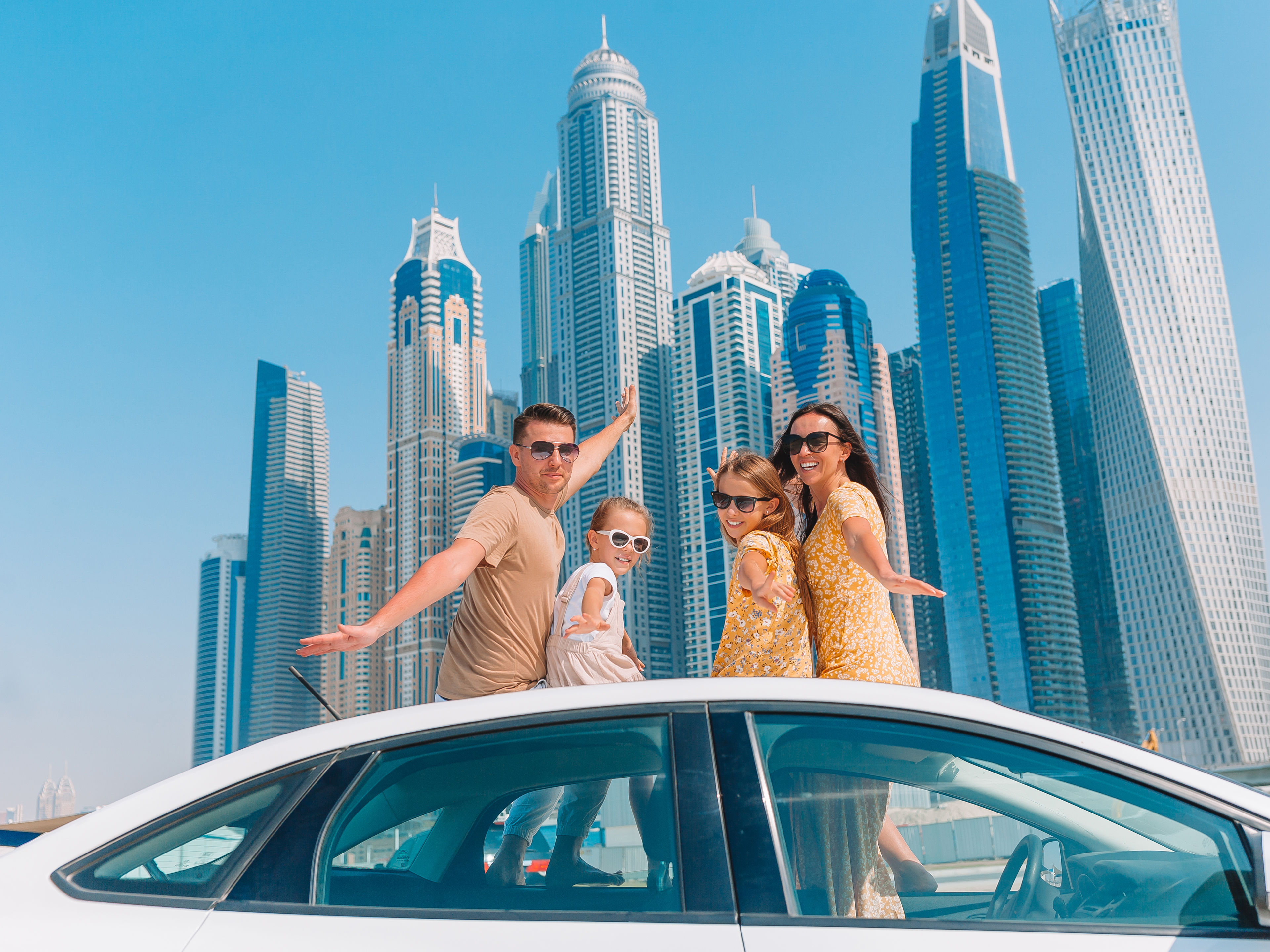 Young family on a vacation