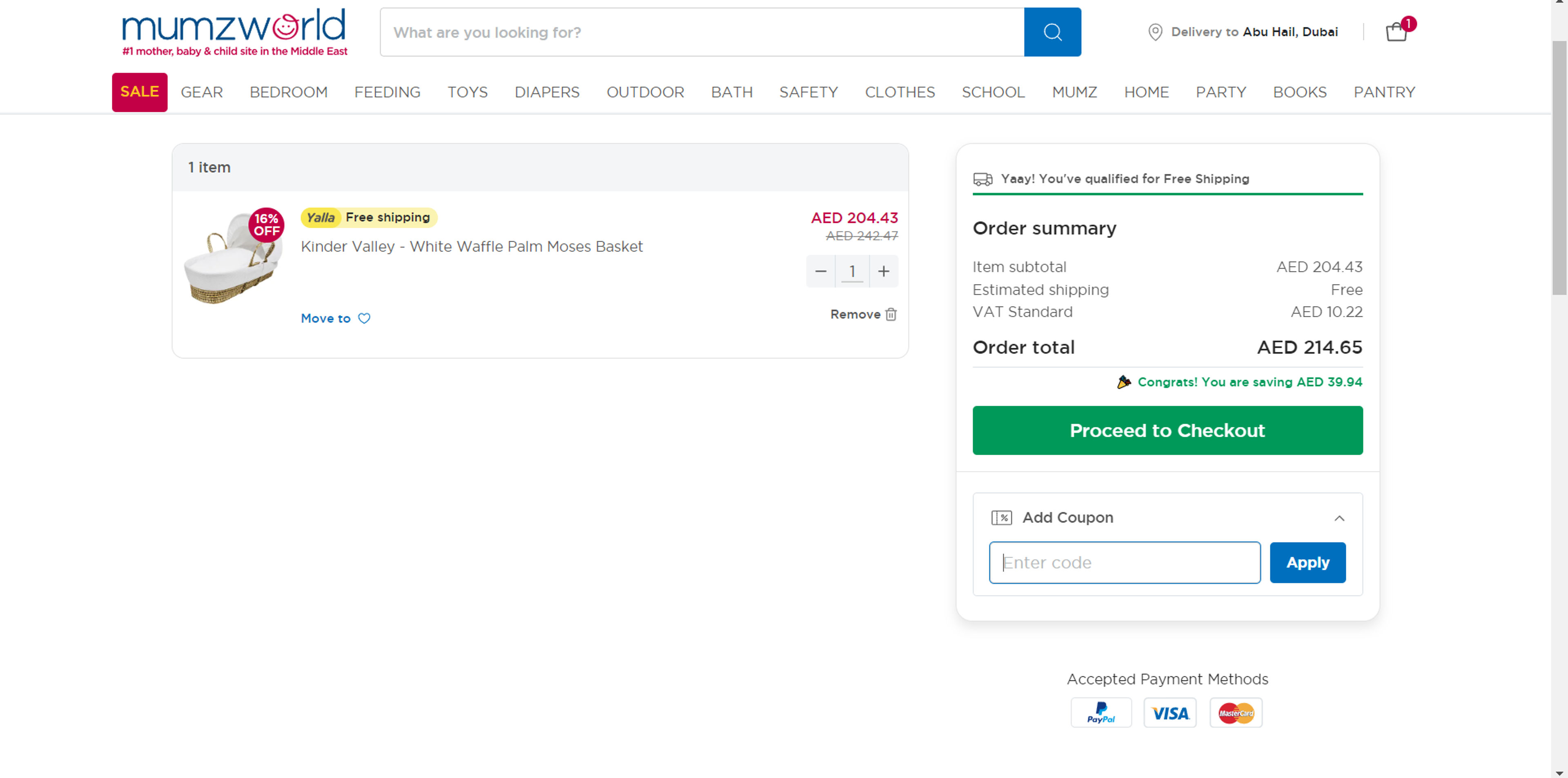 How to use Coupon for Mumzworld