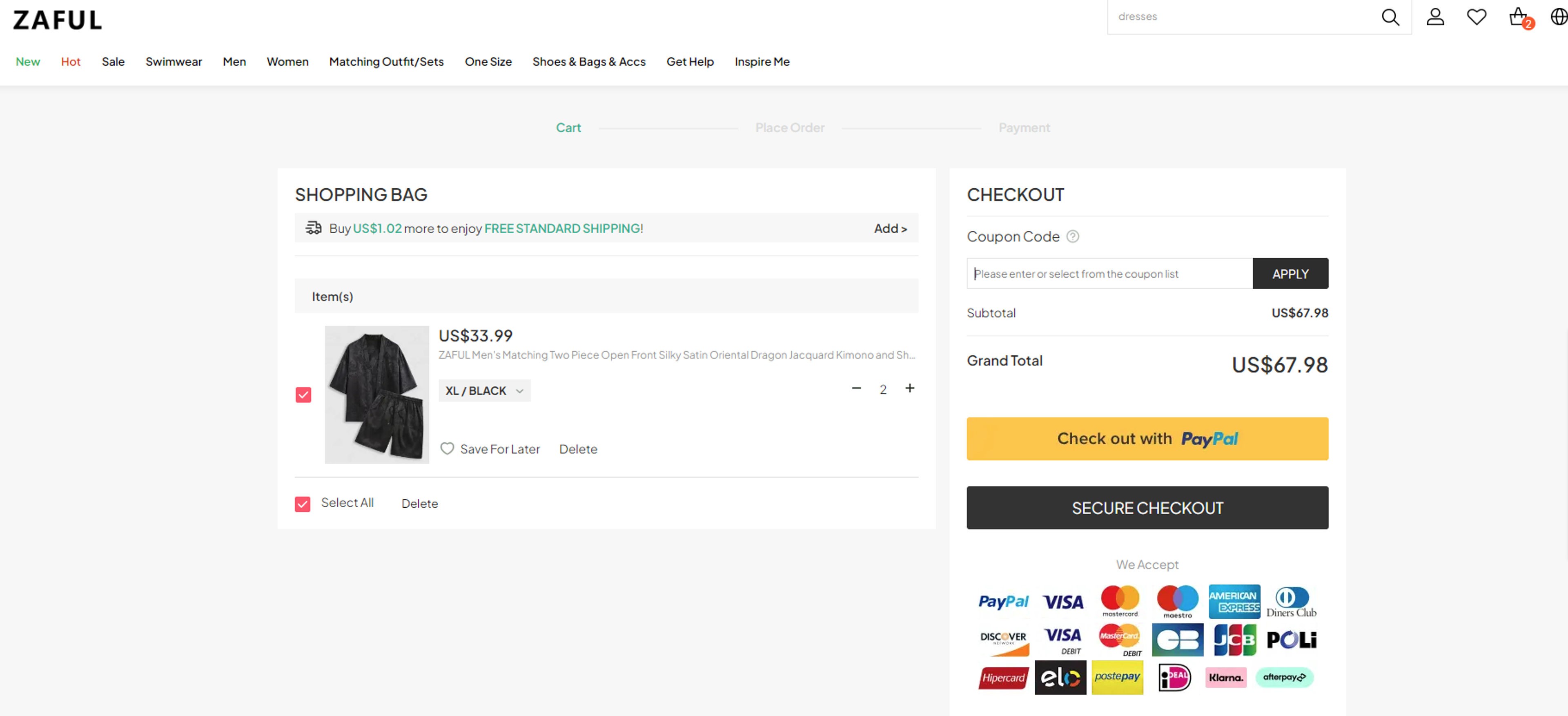 How to use coupon for Zaful