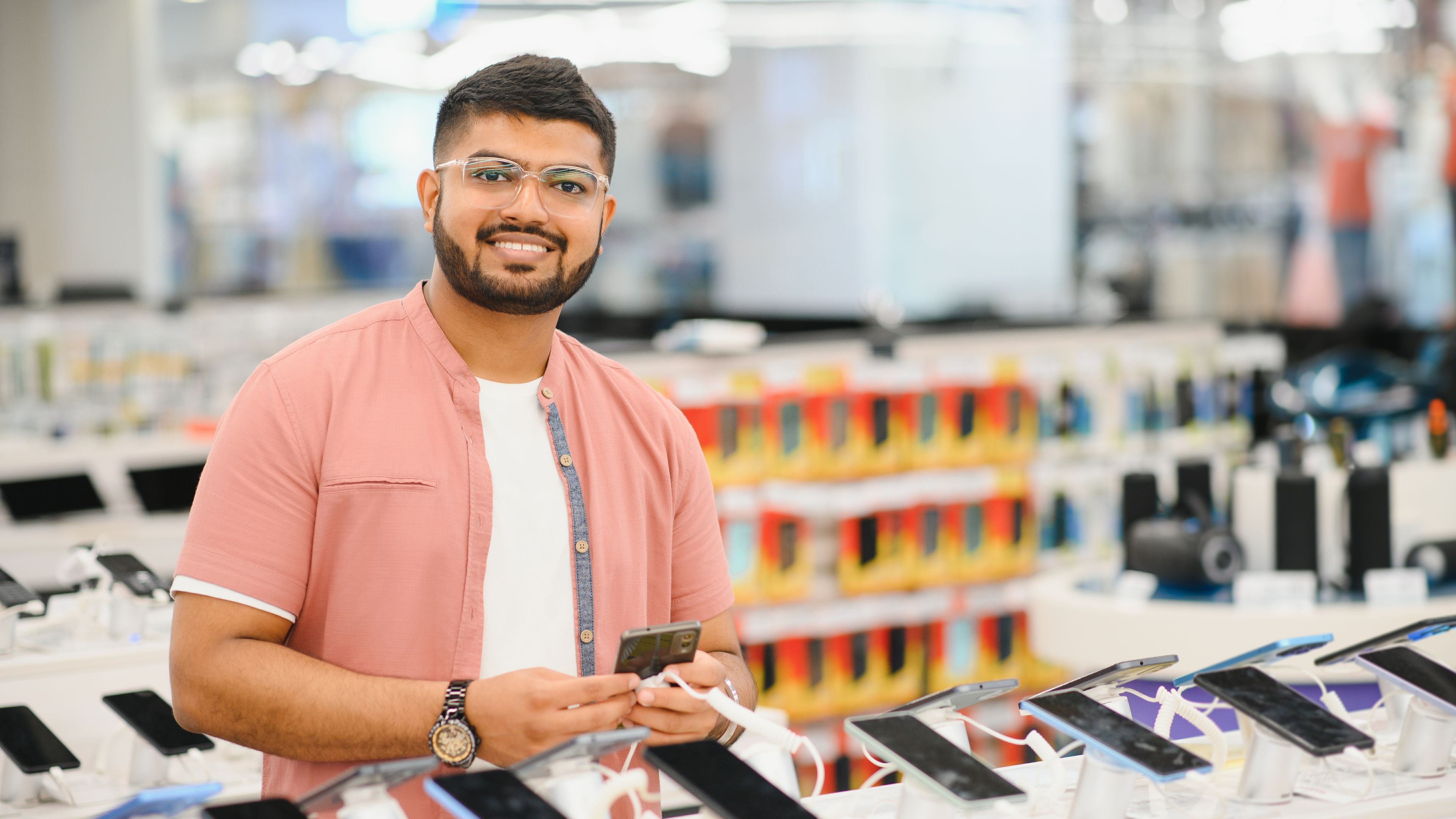 A man buying a phone