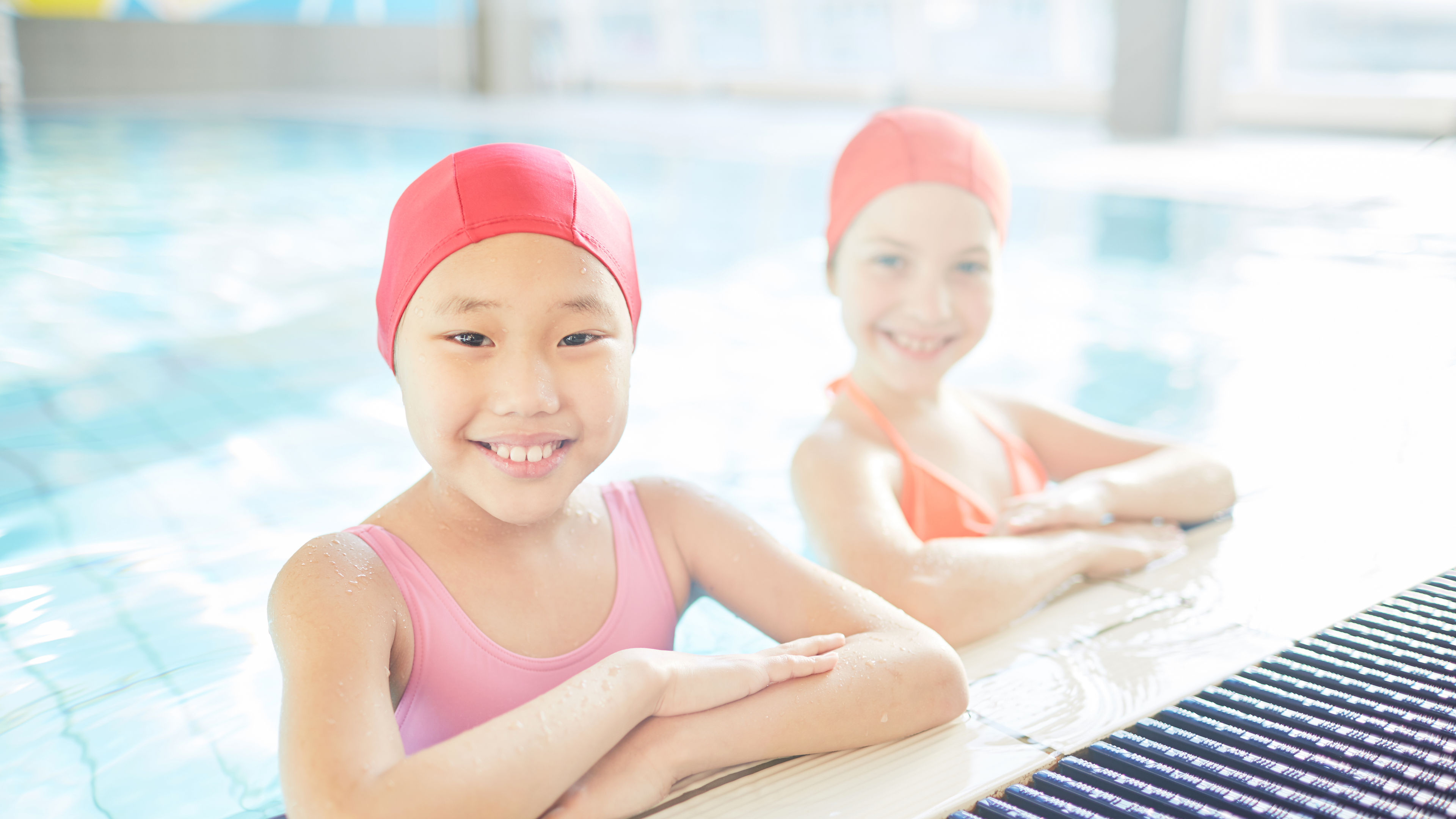 Kids swimming