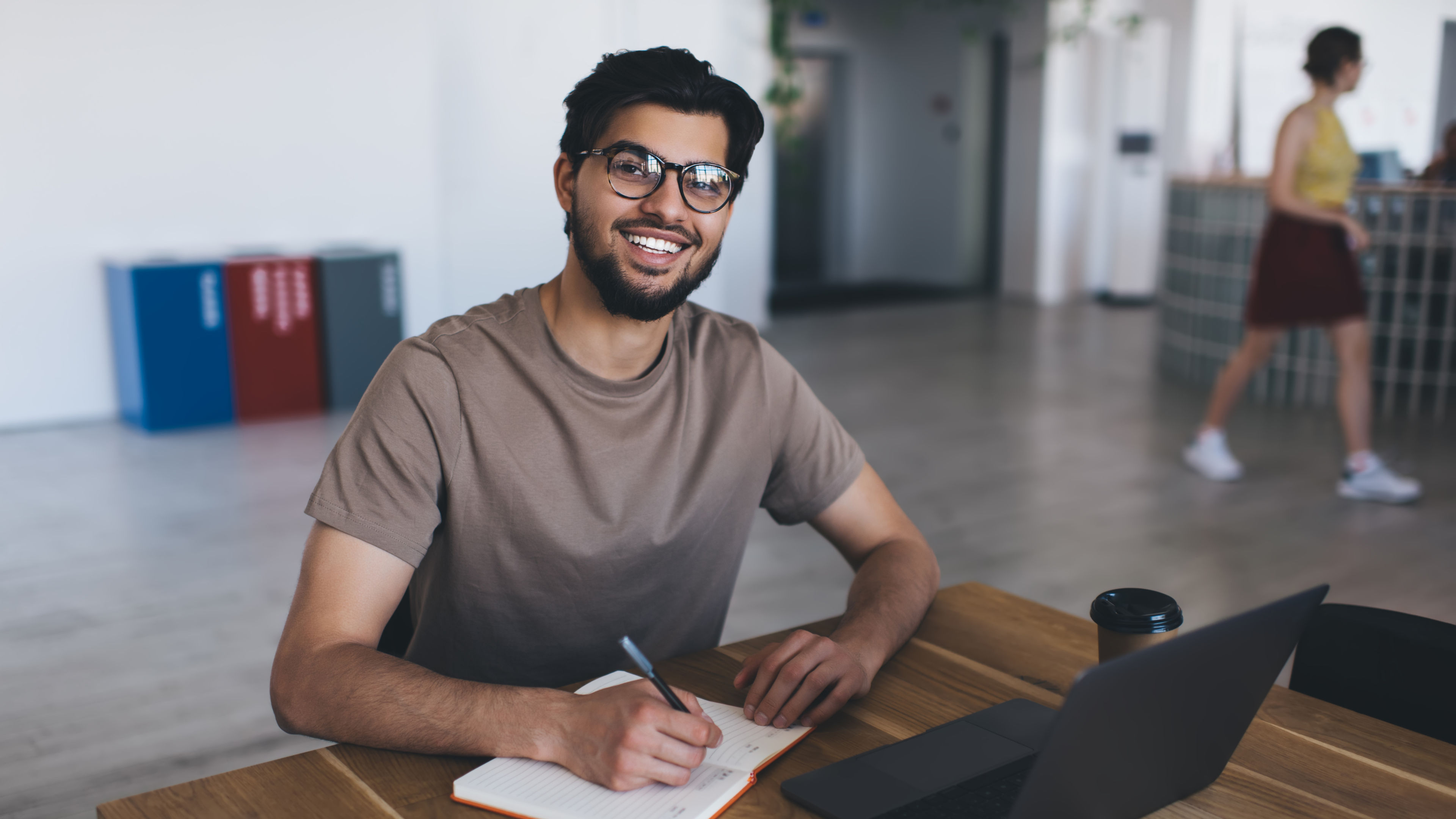 Man taking notes