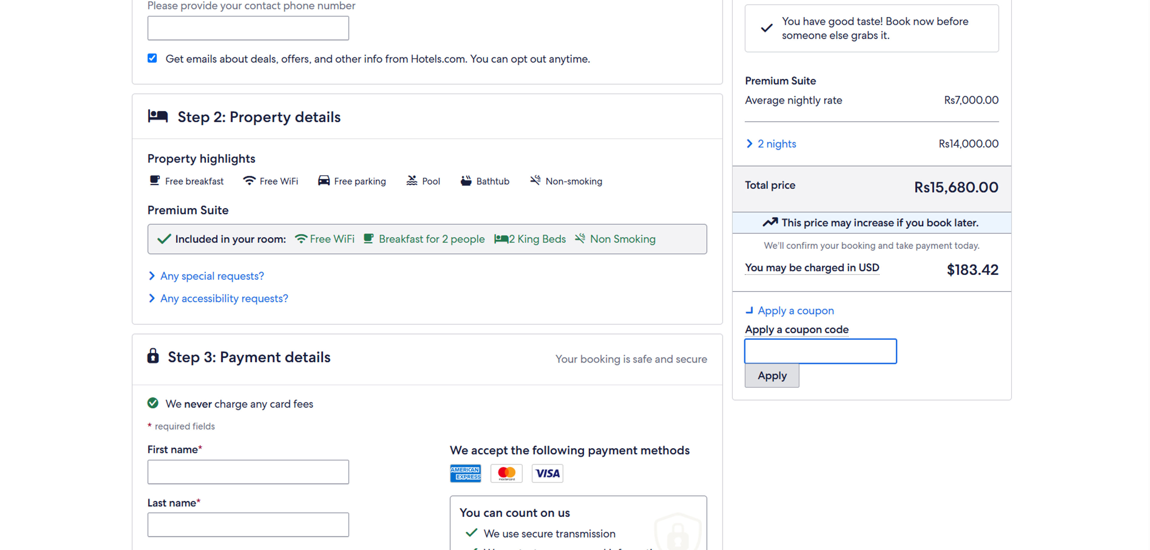 How to use coupon for Hotels.com