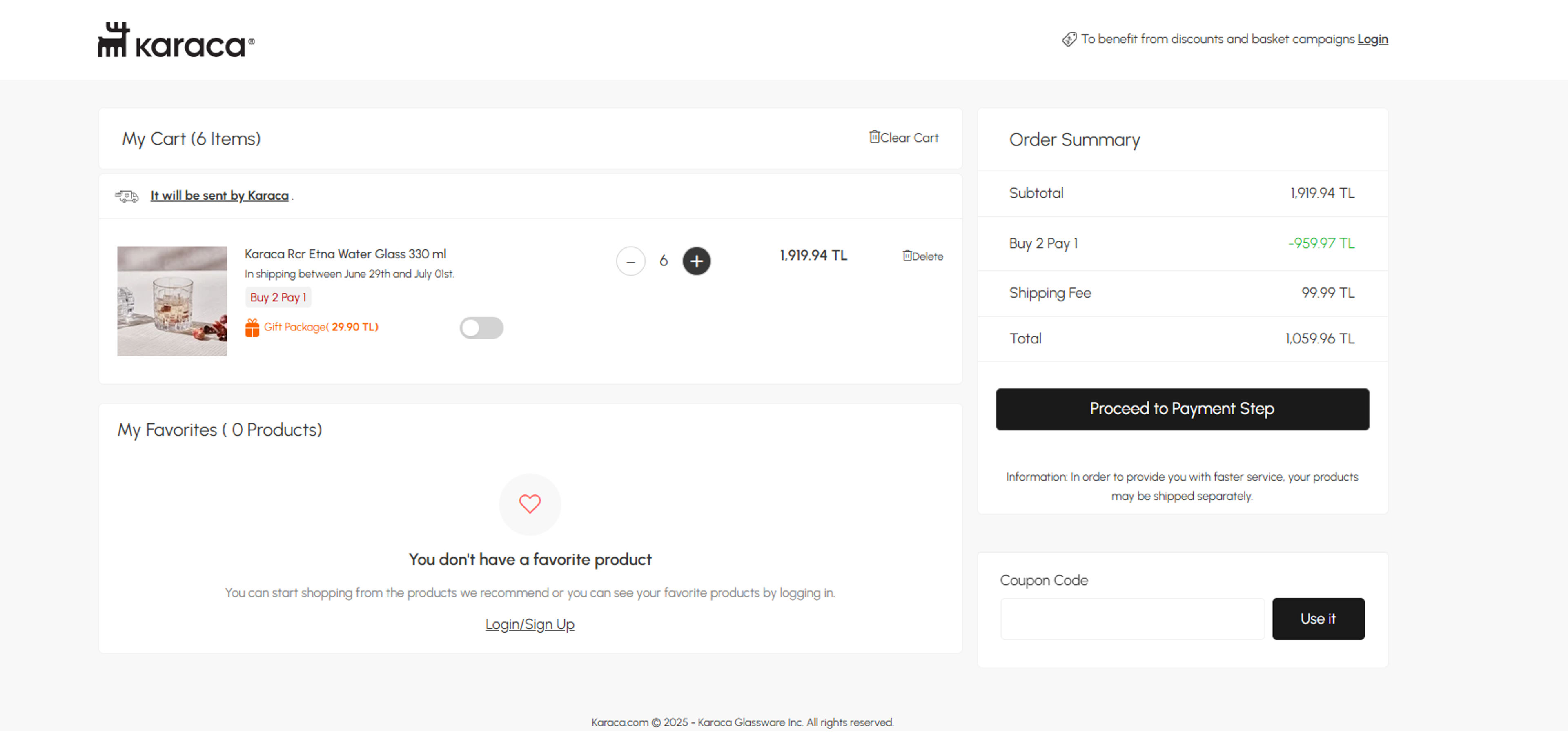How to use coupon for Karaca