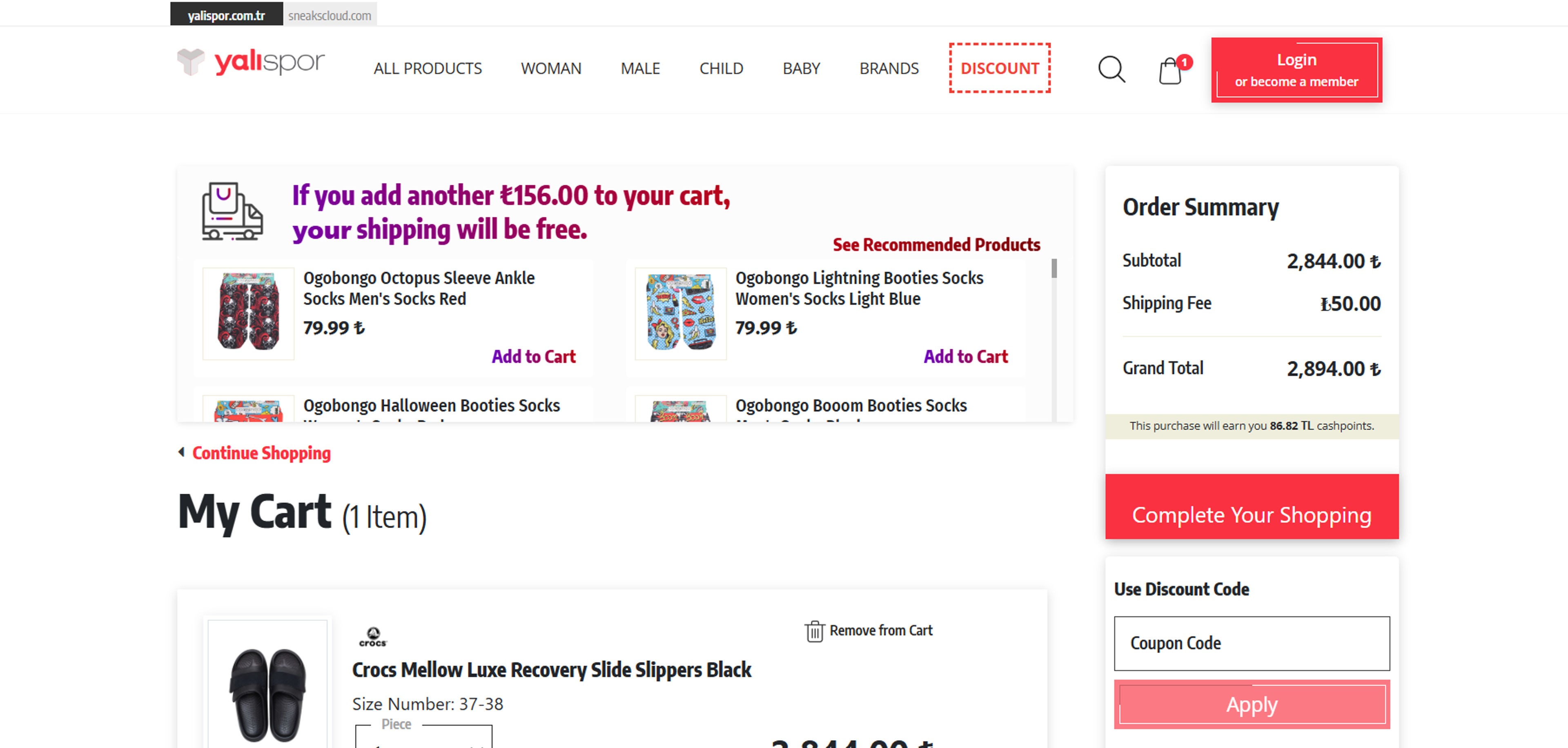 How to use coupon for Yalispor