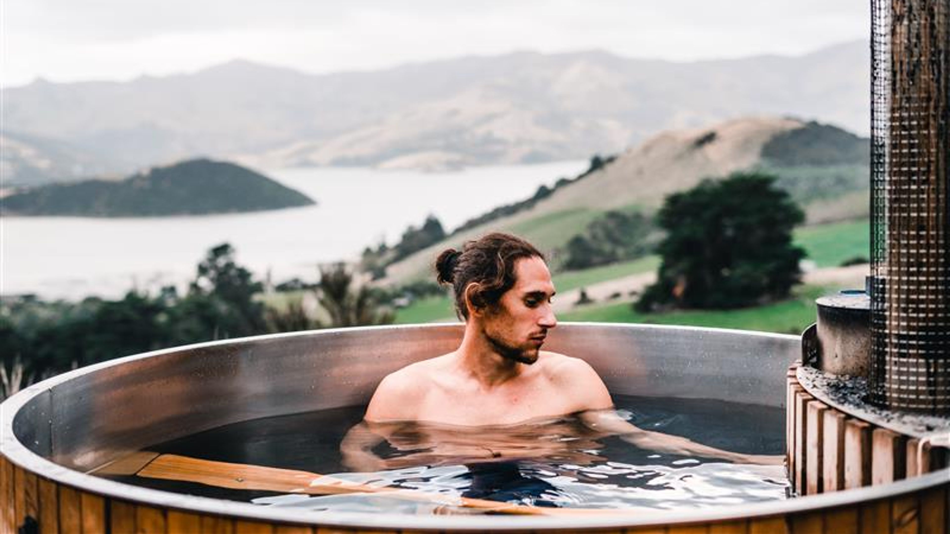 A man in Jacuzzi