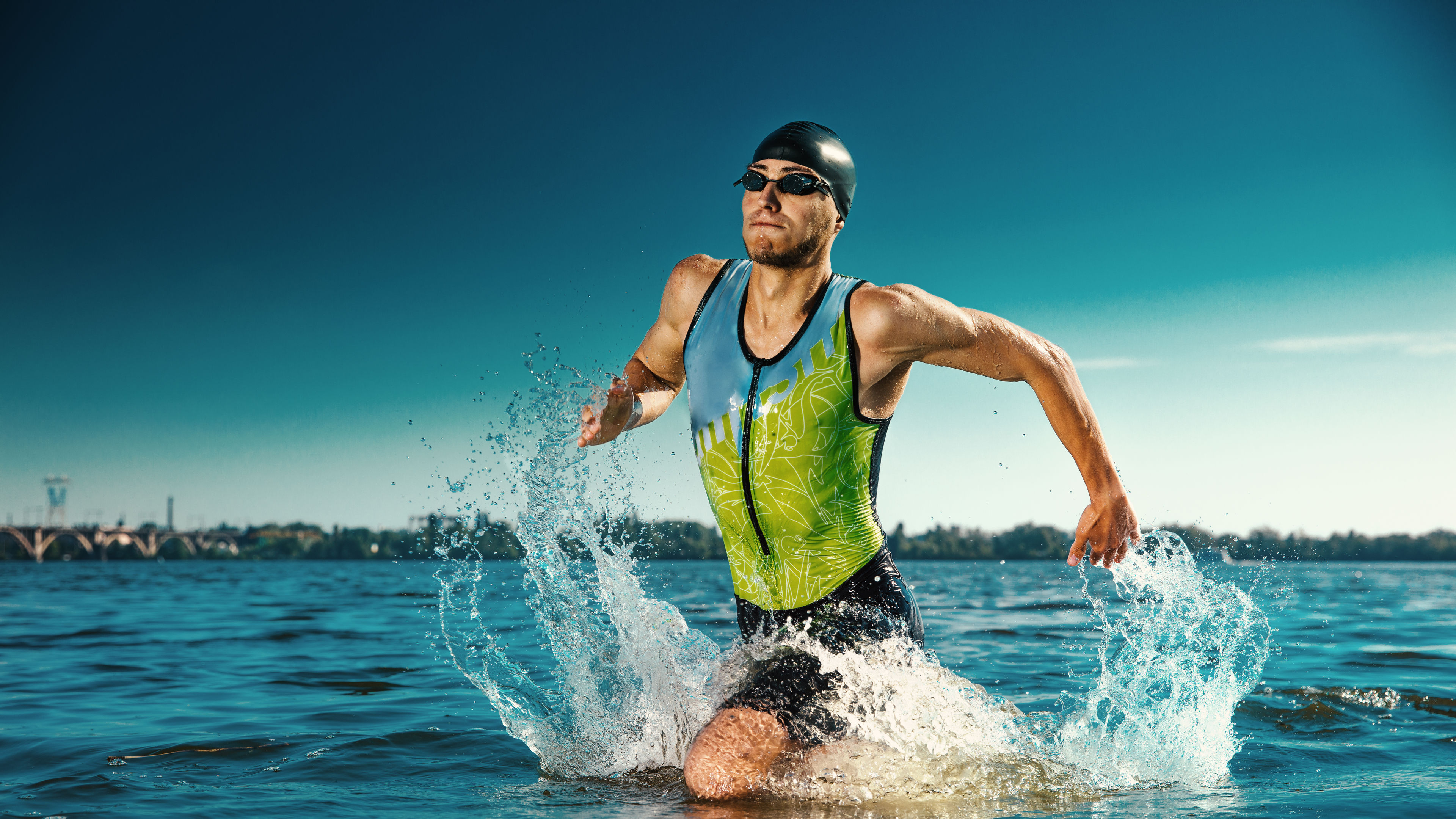 A man participating in a race