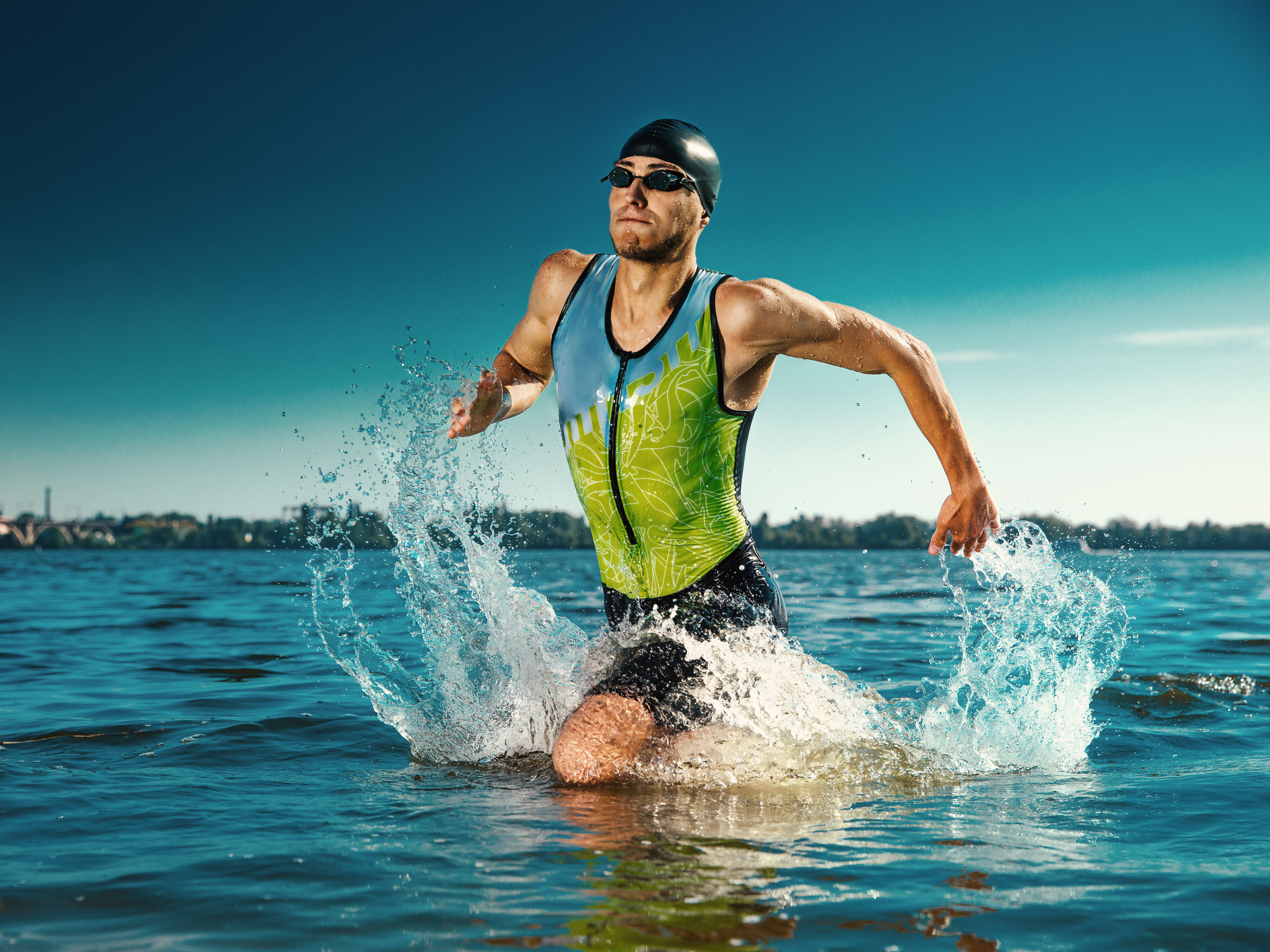 A man participating in a race