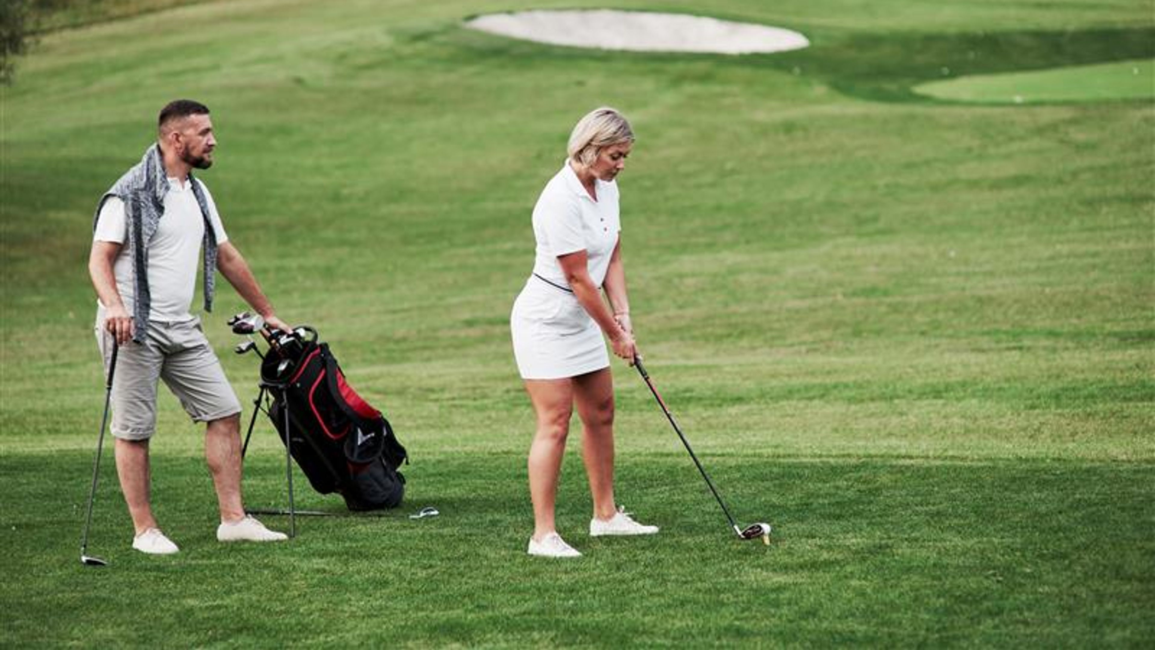 Couple of golf players have good game in their weekend time