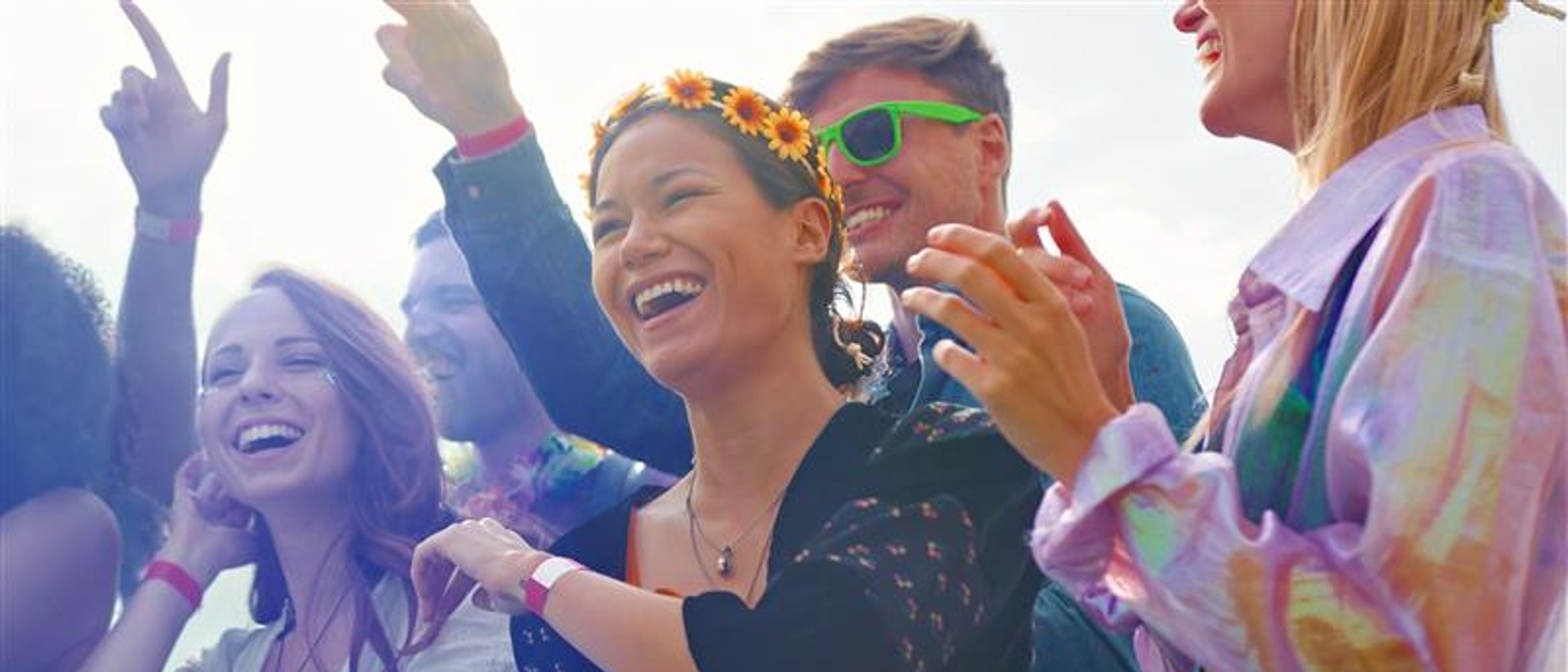 Friends enjoying an event